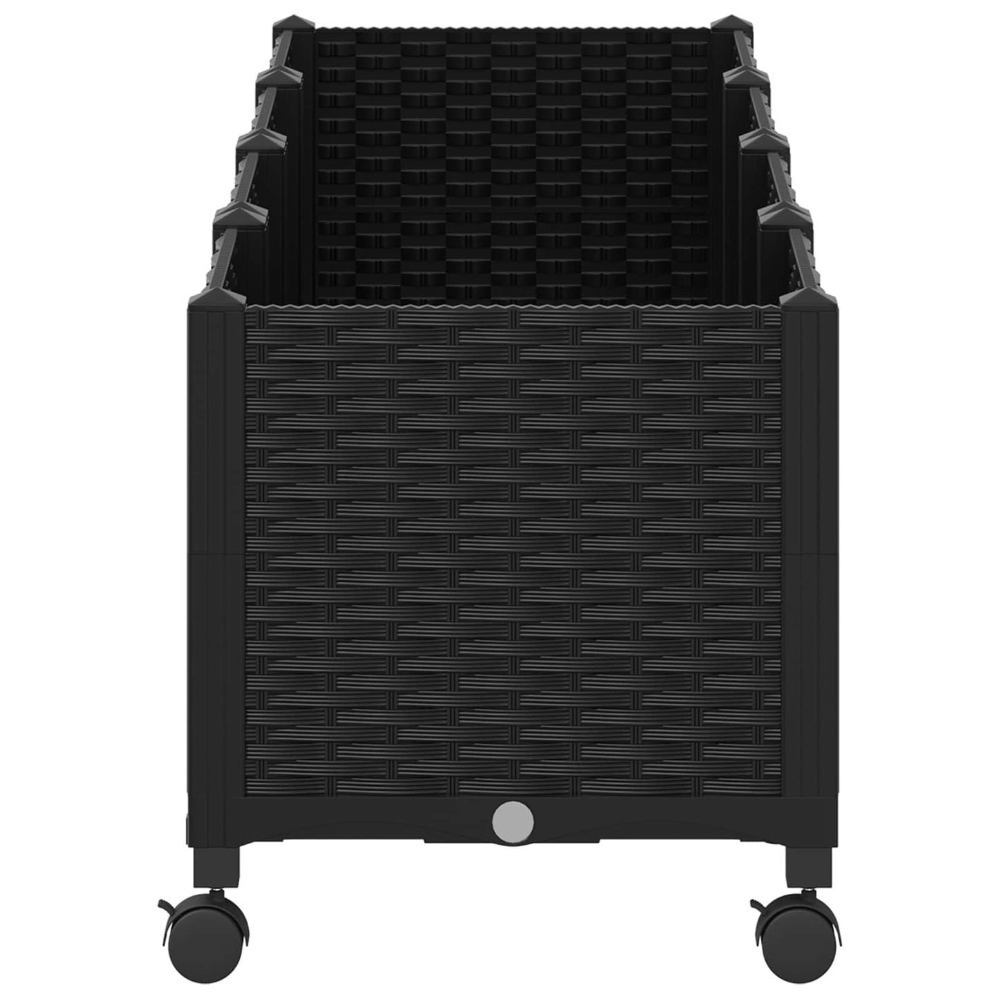 Hagekrukke med hjul Svart 160 x 40 x 44 cm PP