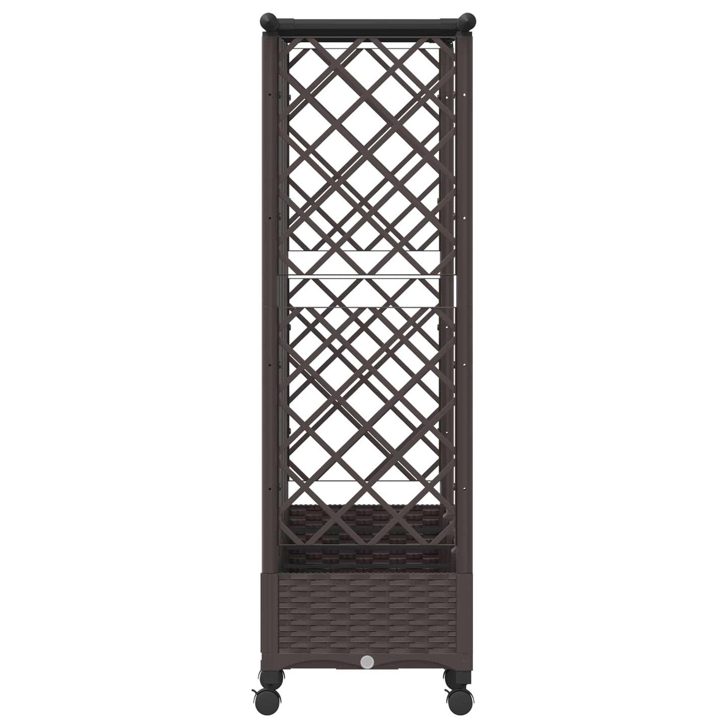 Hevet Bed med Trellis og Tak Brun 202,5 x 40 x 127 cm PP