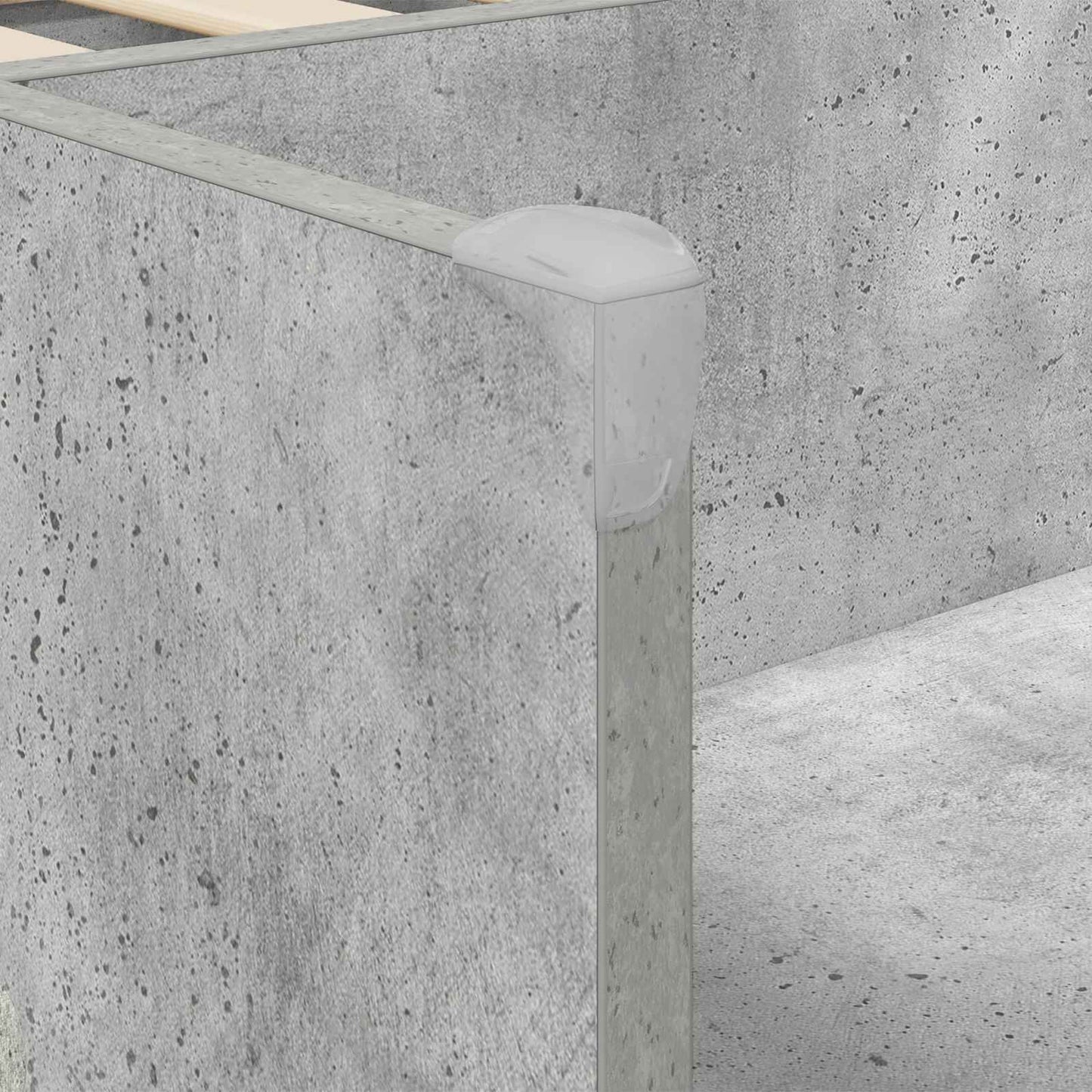 Barnas Høye Sengramme 2 pcs Betong 203 x 101,1 x 68,5 cm