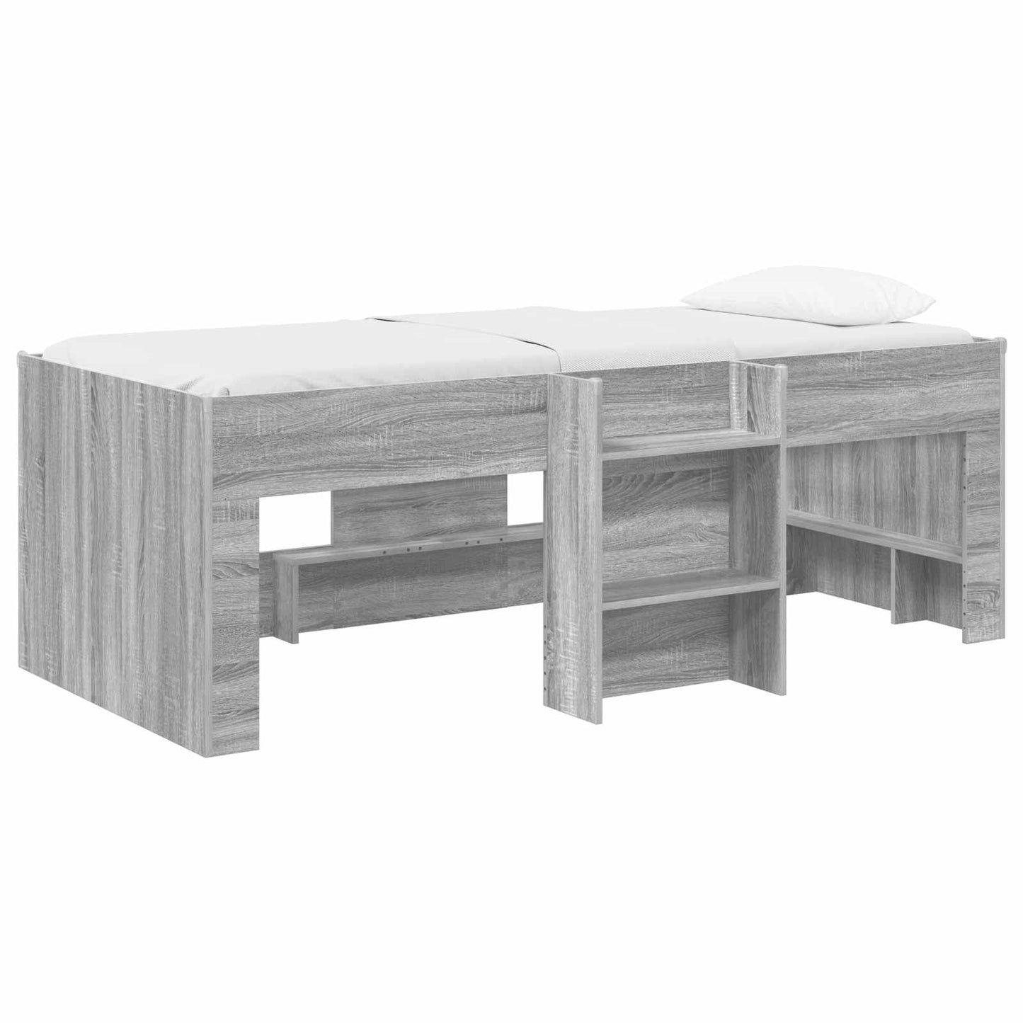 Barnas Høye Sengramme 2 pcs Grå Sonoma 203 x 101,1 x 68,5 cm