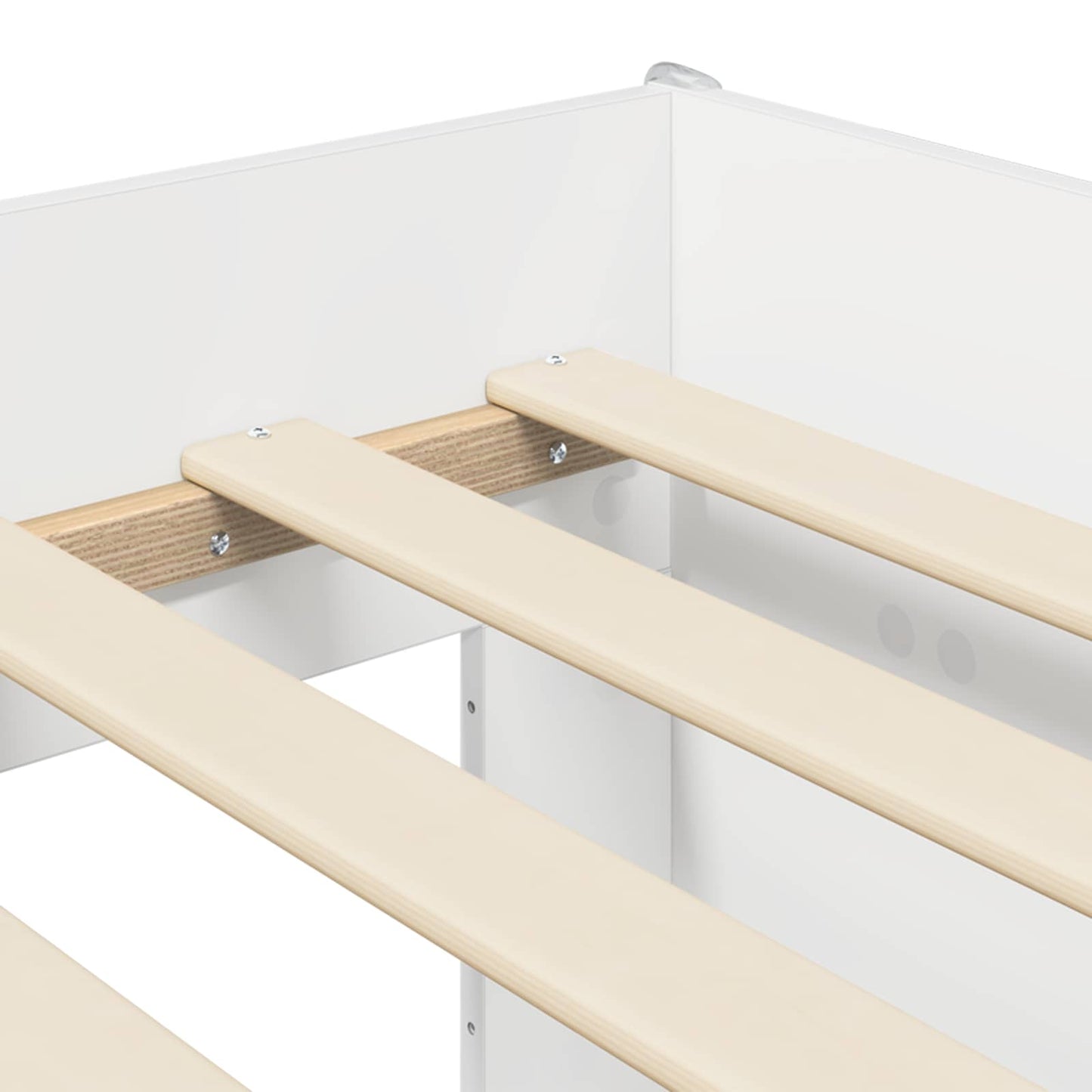 Barnas Høye Sengramme 2 pcs Hvit 98.5 x 200 cm Konstruert tre