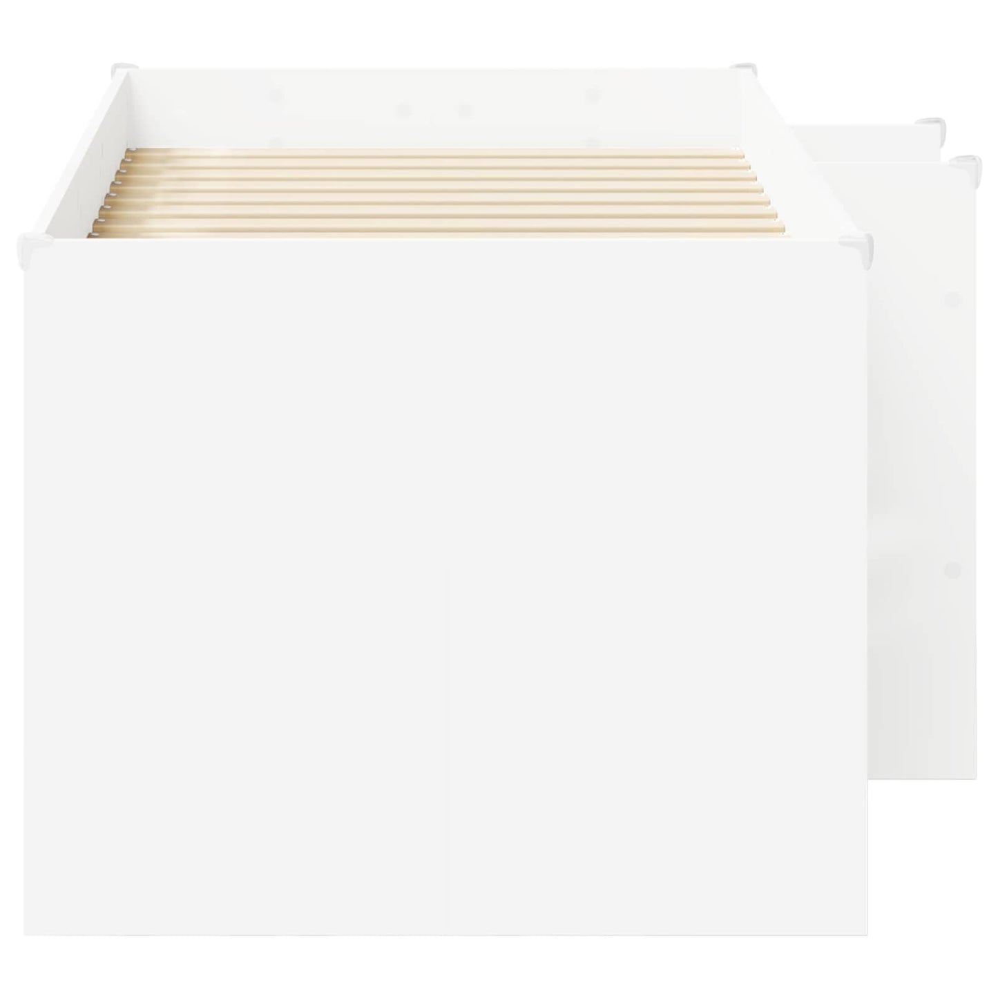 Barnas Høye Sengramme Hvit 80 x 160 cm Konstruert tre