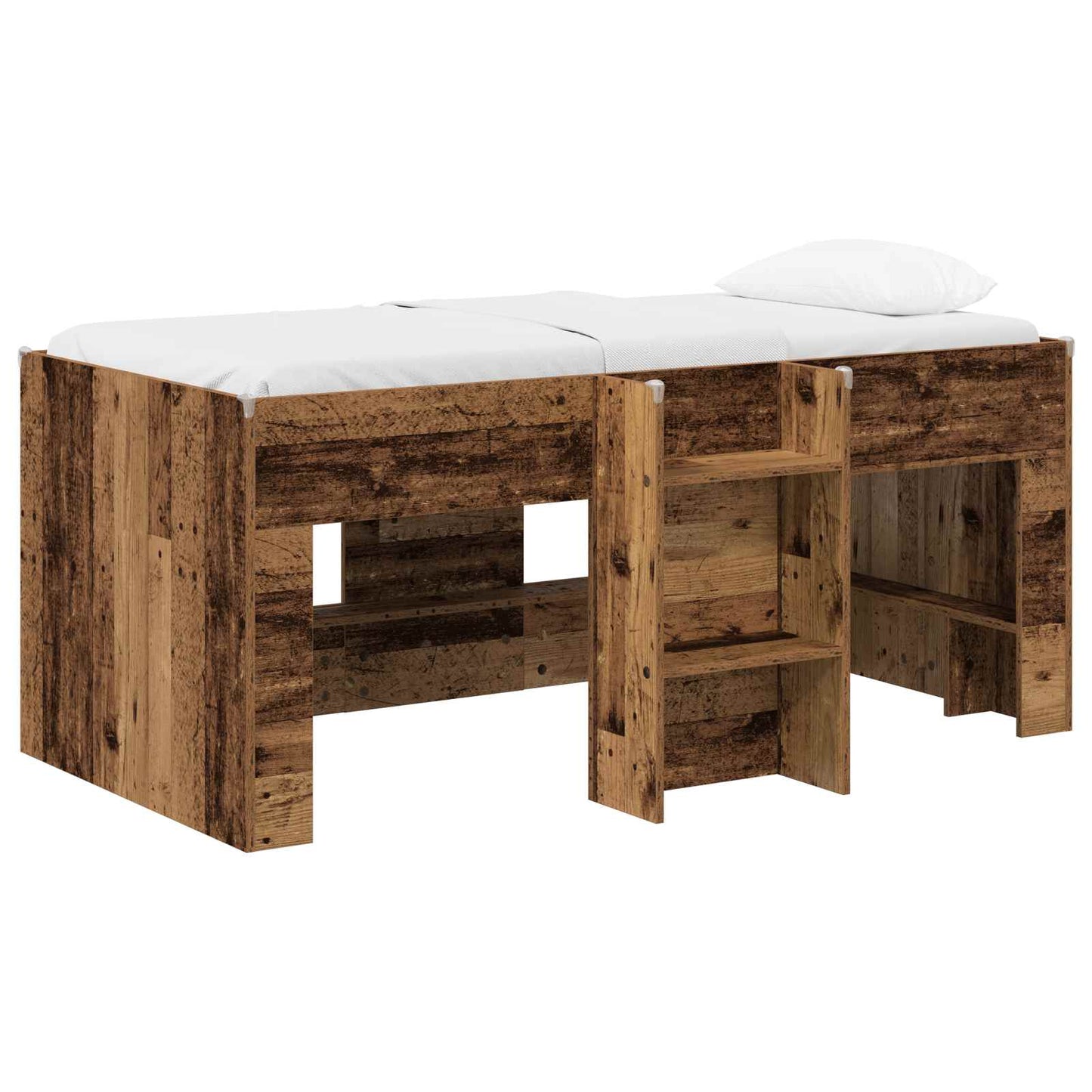 Barnas Høye Sengramme 2 pcs Gammelt tre 163 x 101,1 x 68,5 cm