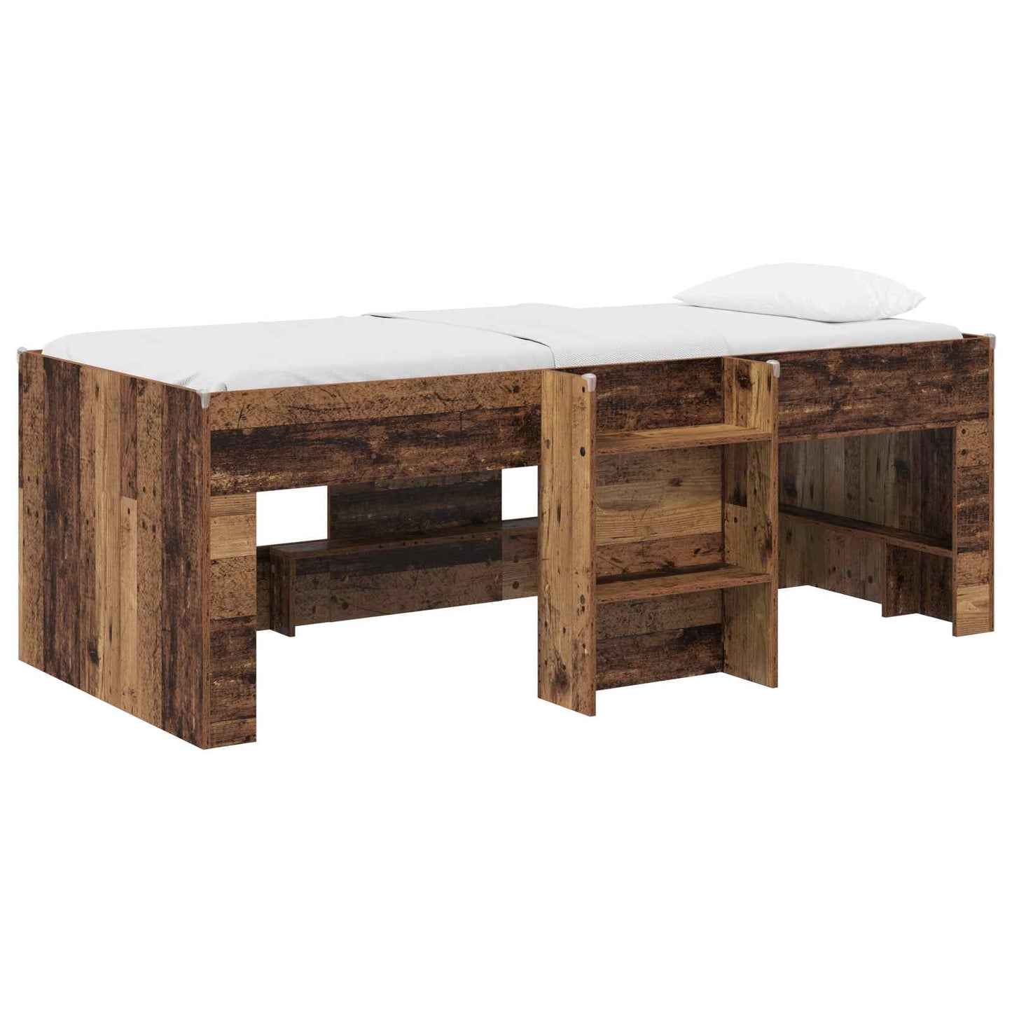 Barnas Høye Sengramme 2 pcs Gammelt tre 90 x 190 cm