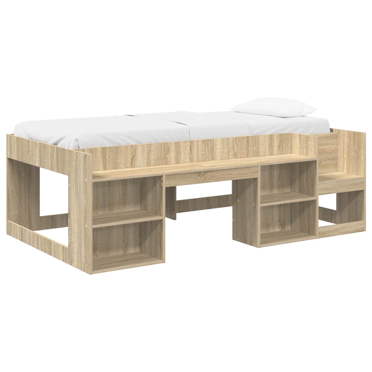 Barneseng med oppbevaring Sonoma eik 98.5 x 200 cm