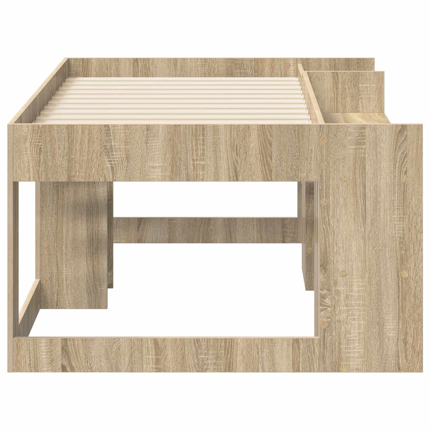Barneseng med oppbevaring Sonoma eik 80 x 160 cm Konstruert tre