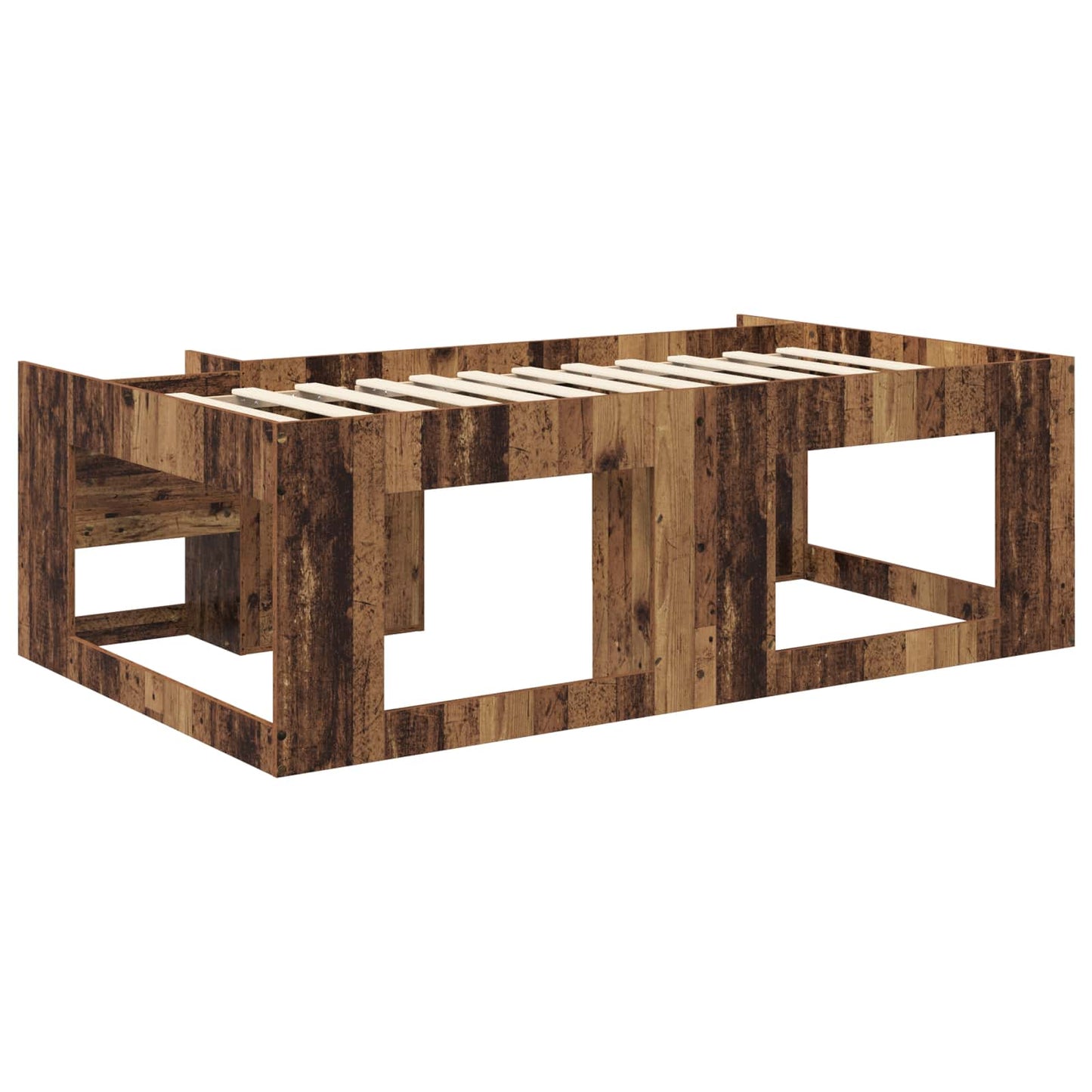 Barneseng med oppbevaring Gammelt tre 90 x 190 cm