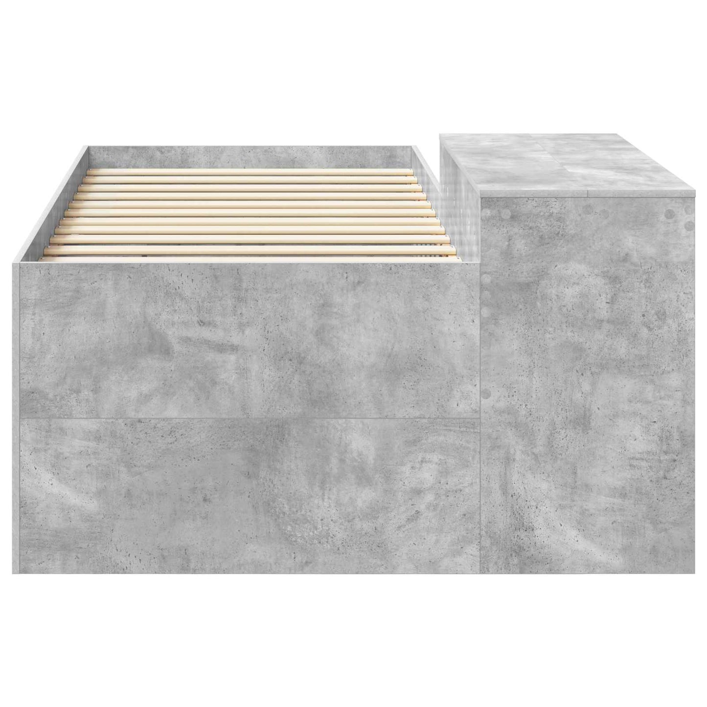 Barneseng med skrivebord Betonggrå 98.5 x 200 cm Konstruert tre