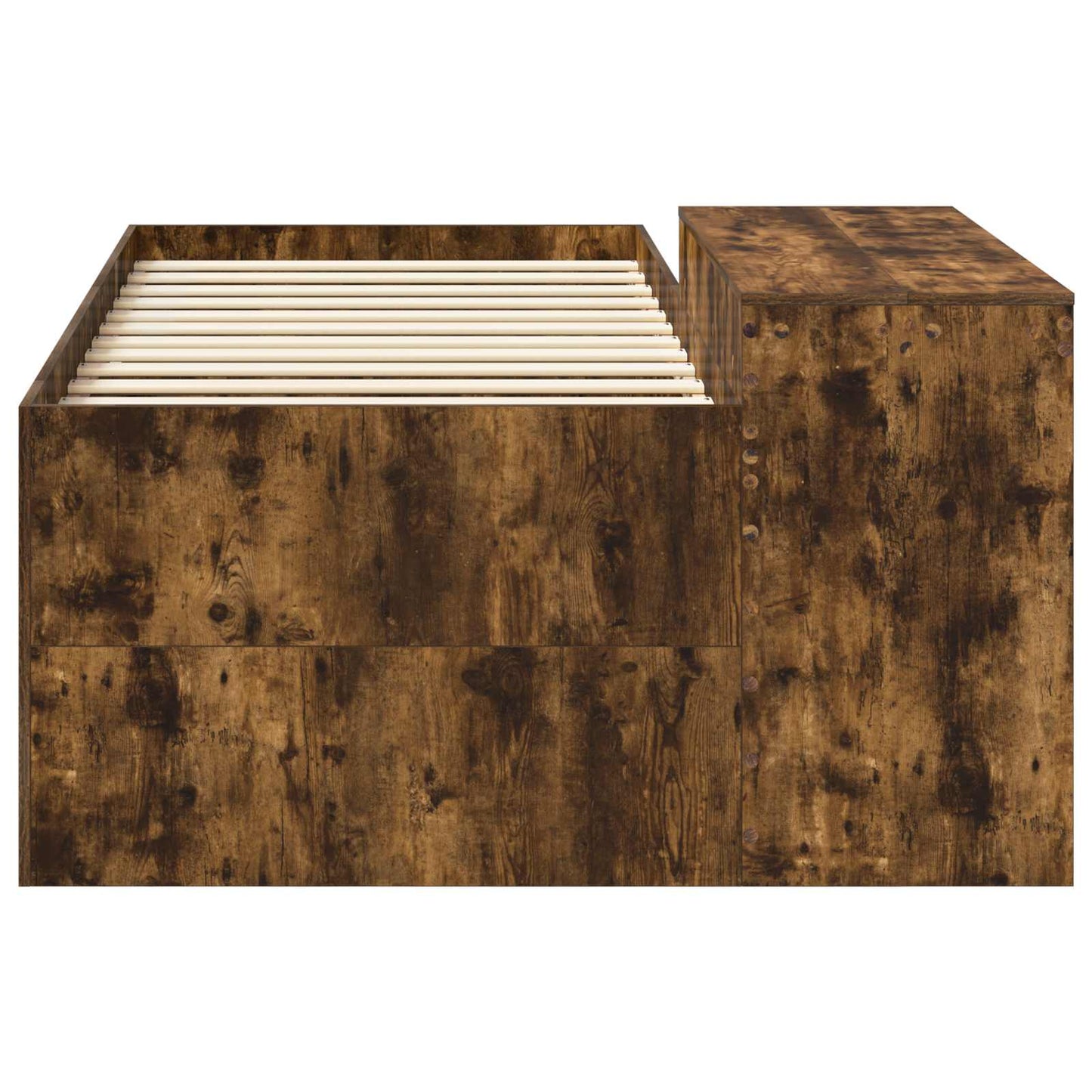 Barneseng med skrivebord Røkt Eik 98.5 x 200 cm Konstruert tre