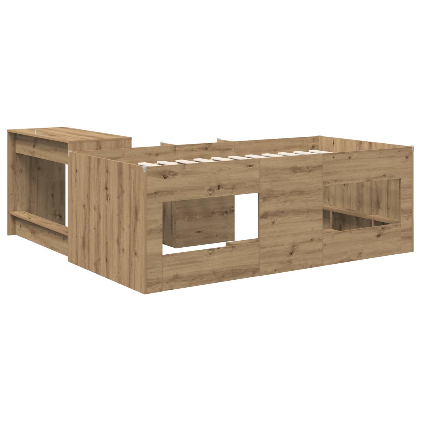 Barneseng med skrivebord 2 stk. Artisan eik Konstruert tre