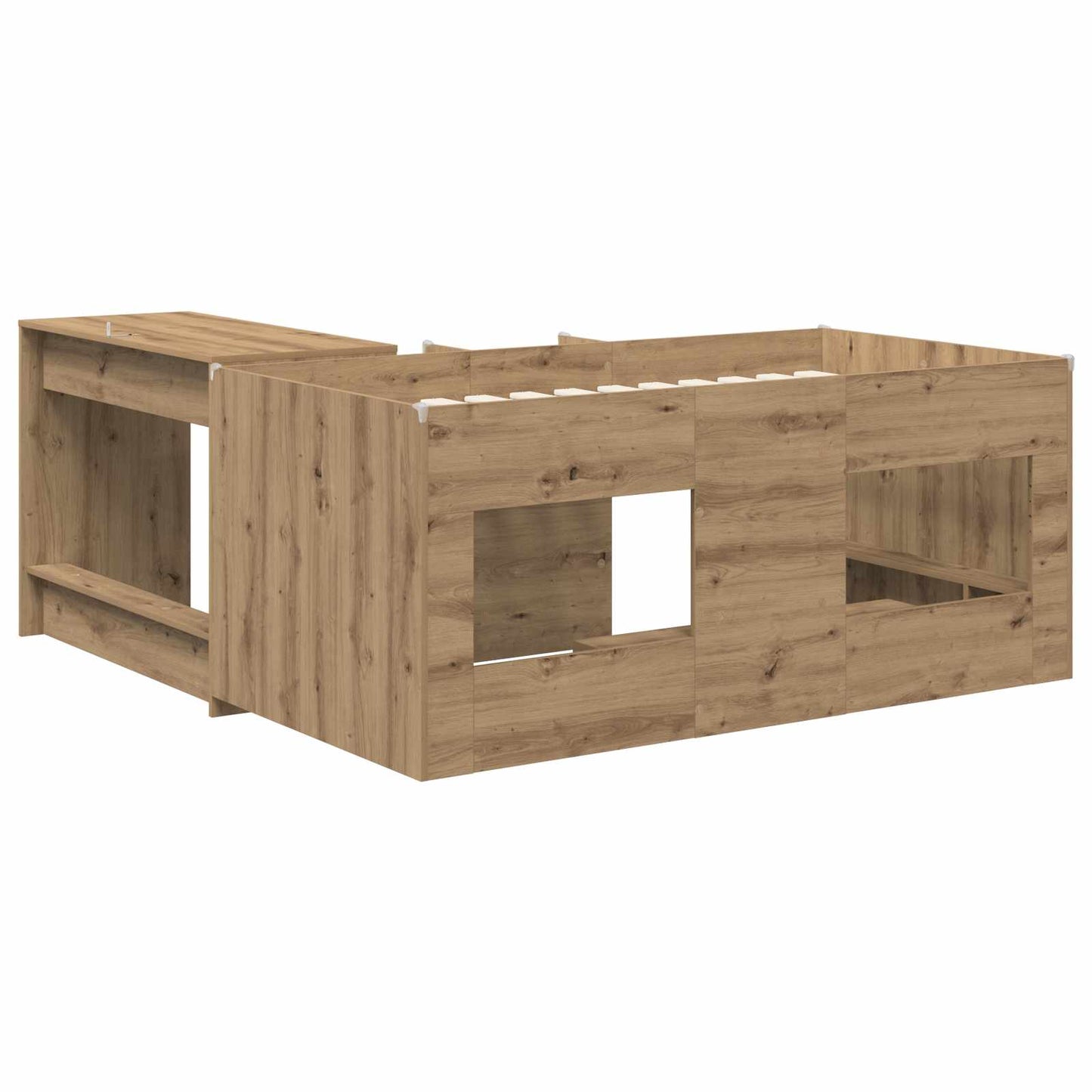 Barneseng med skrivebord 2 stk. Artisan eik Konstruert tre