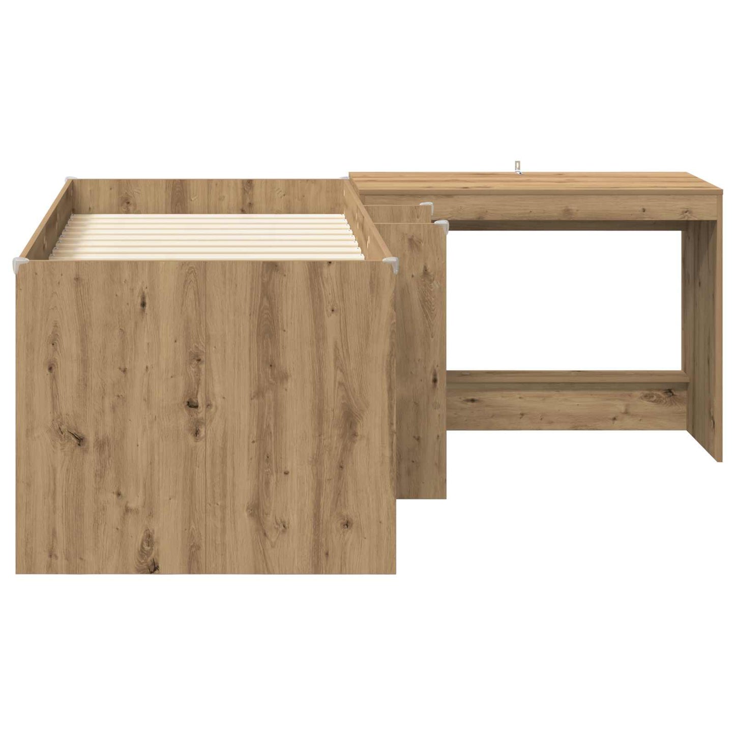 Barneseng med skrivebord 2 stk. Artisan eik Konstruert tre