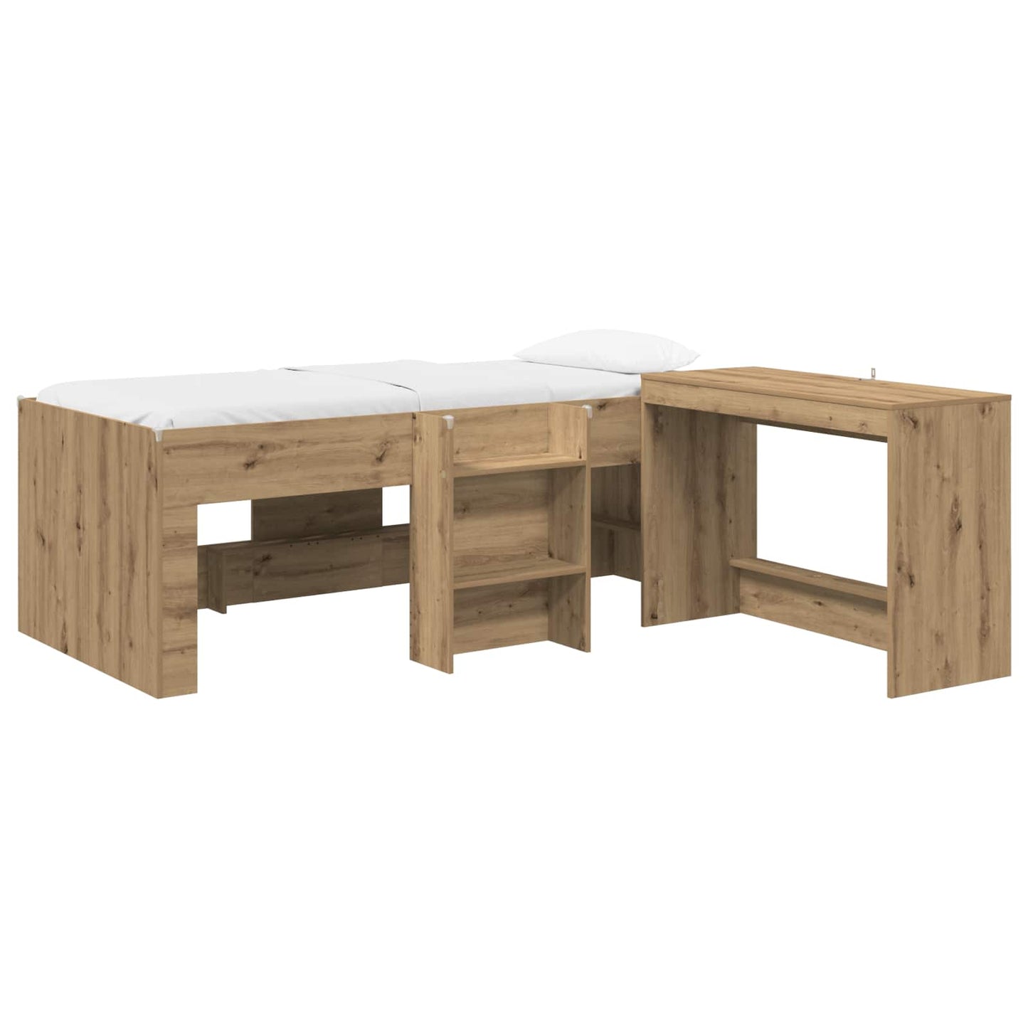 Barneseng med skrivebord 2 stk. Artisan eik Konstruert tre