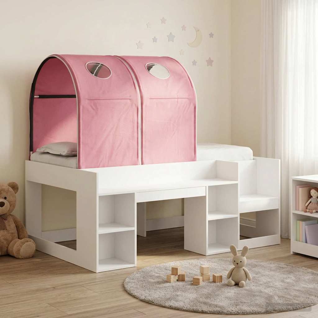 Seng med tunnel 4 pcs Hvit og rosa Konstruert tre