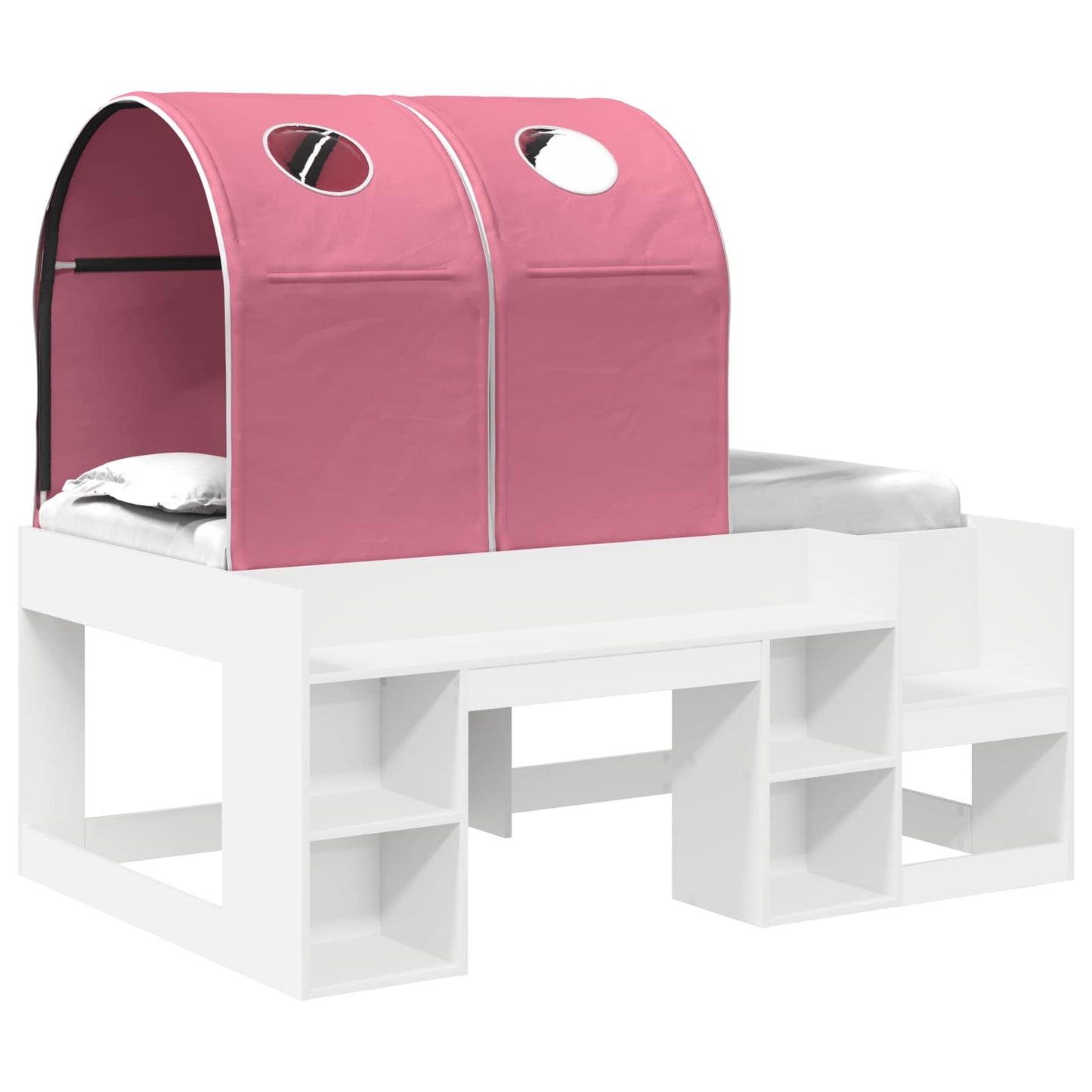 Seng med tunnel 4 pcs Hvit og rosa Konstruert tre