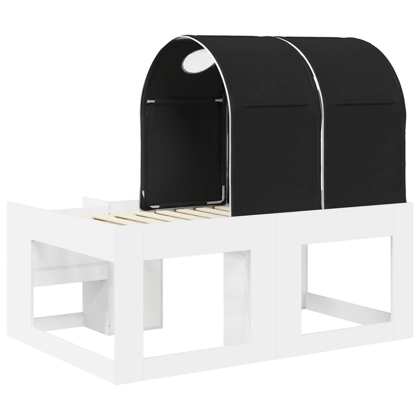 Seng med tunnel 4 pcs Hvit og svart Konstruert tre