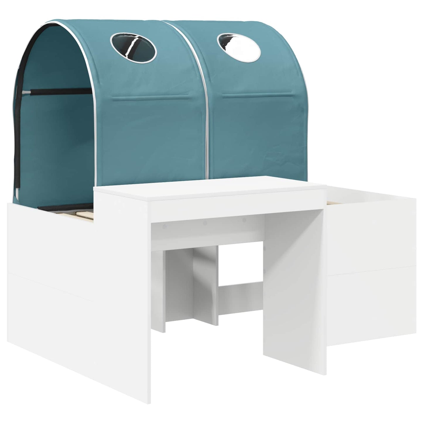 Seng med tunnel 4 pcs Artisian Eik og Lys Blå Konstruert tre