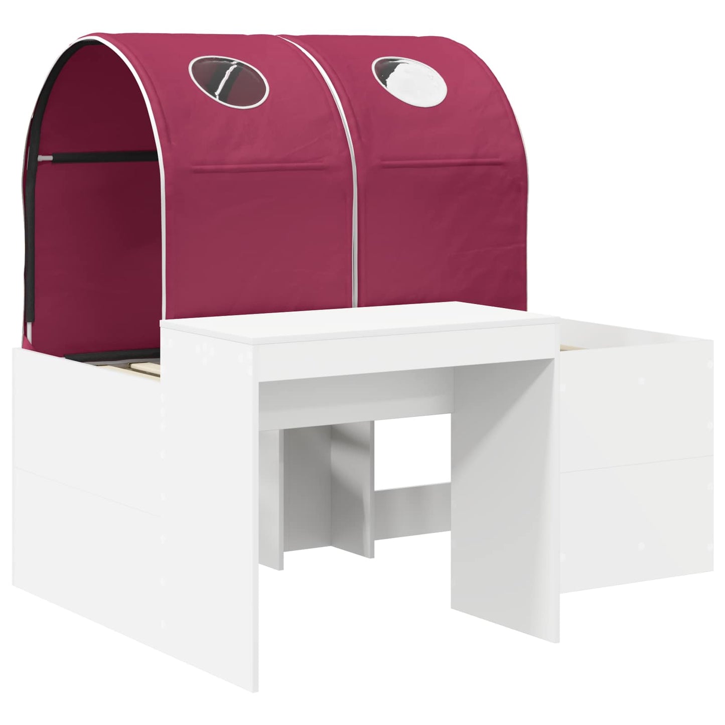 Seng med tunnel 4 pcs Artisian Eik og Rød Konstruert tre