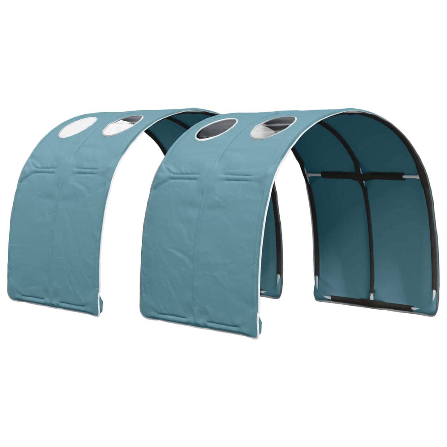 Seng med tunnel 4 pcs Hvit og lyseblå Konstruert tre