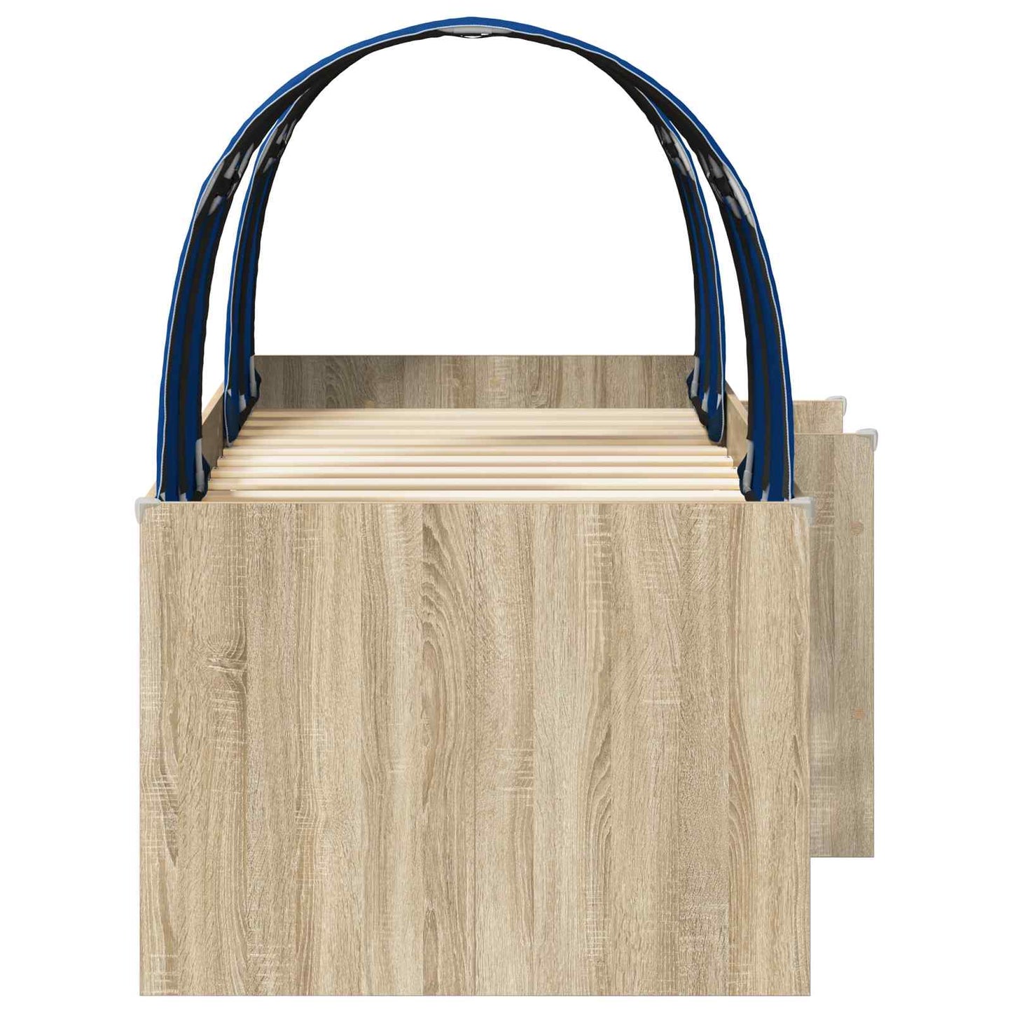 Seng med tunnel 4 pcs Sonoma eik og blå Konstruert tre
