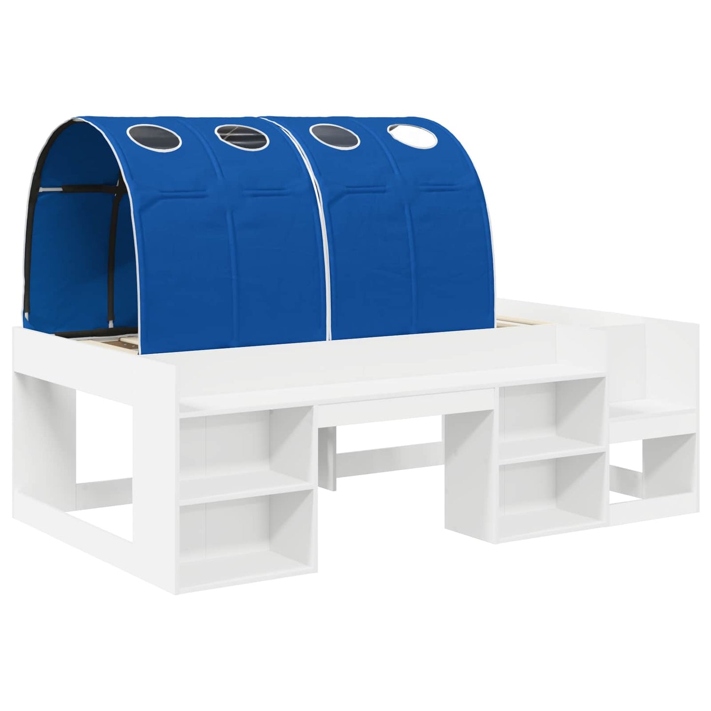 Sengestamme med tunnel 3 pcs Hvit og blå Konstruert tre