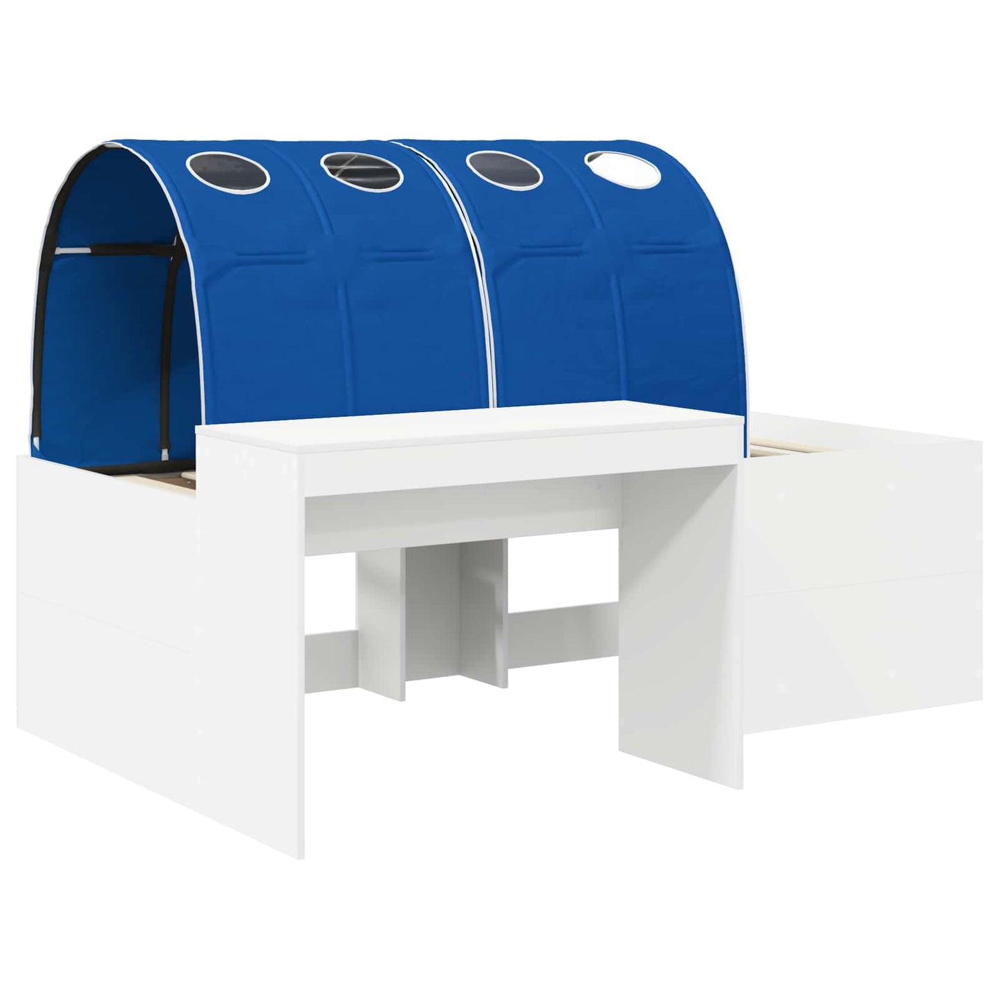 Seng med Tunnel 4 pcs Artisian Eik og Blå Konstruert tre
