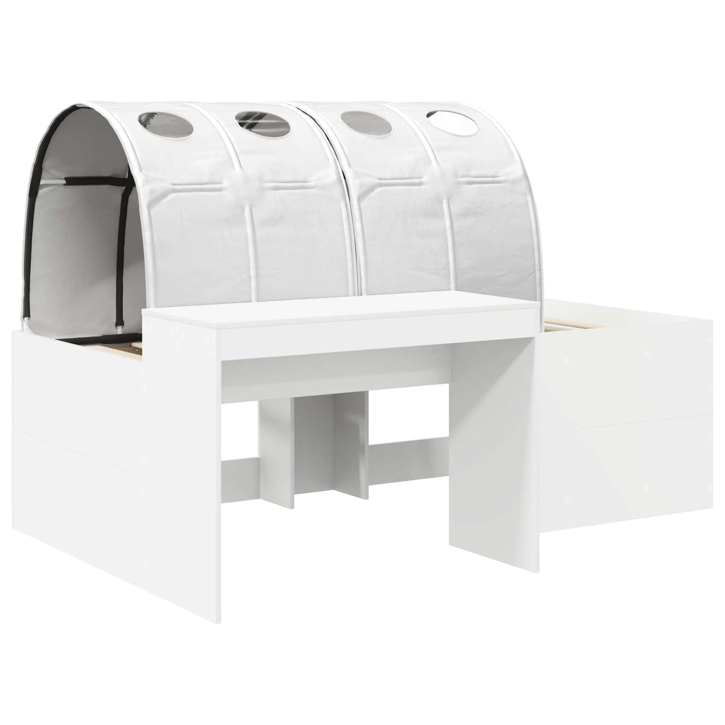 Seng med Tunnel 4 pcs Artisian Eik og Hvit Konstruert tre
