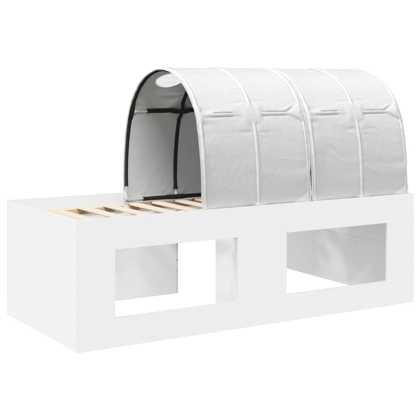 Seng med Tunnel 4 pcs Artisian Eik og Hvit Konstruert tre