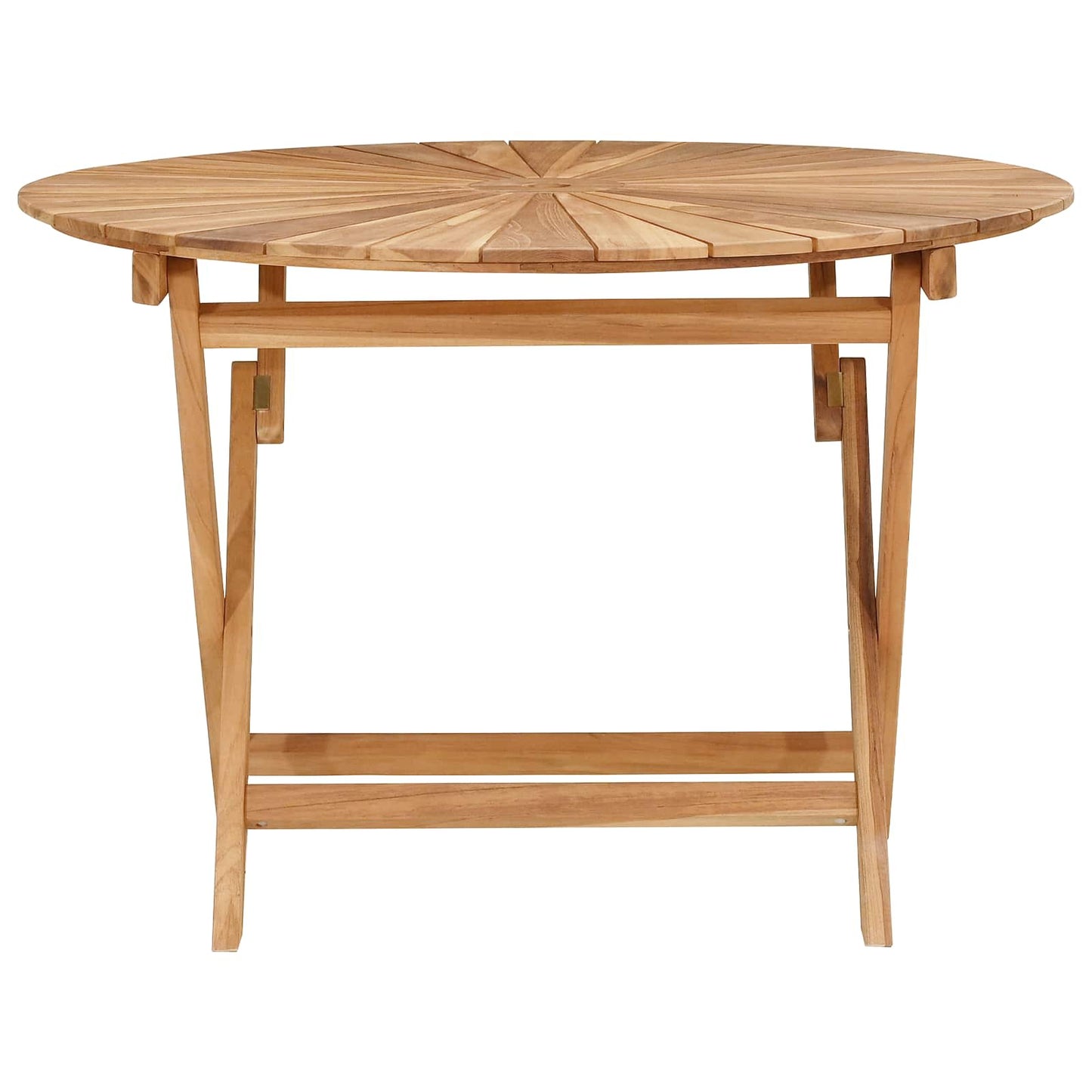 Sammenleggbart hagebord Naturlig Ø 110 x 75 cm Massivt Teaktre