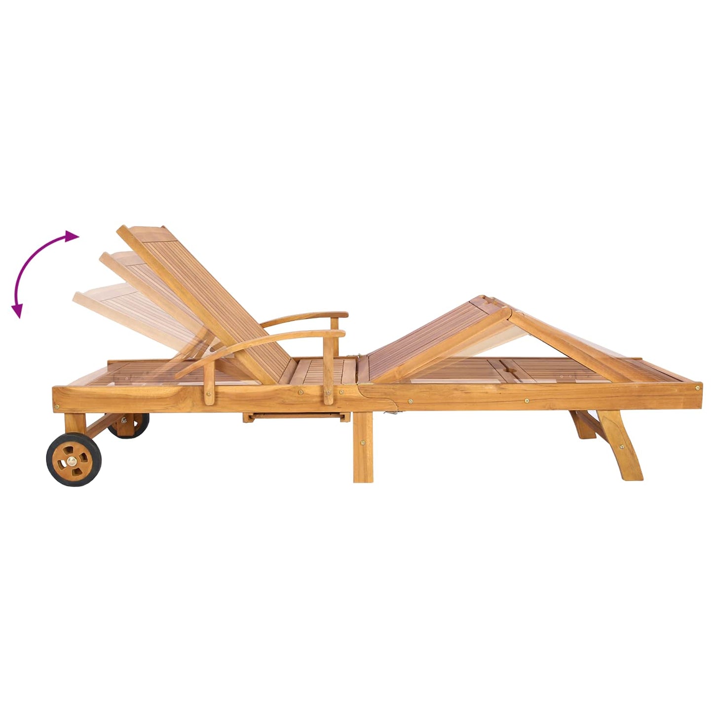 Solerseng med bord 2 pcs Brun 40 x 40 x 40 cm Massivt Teaktre