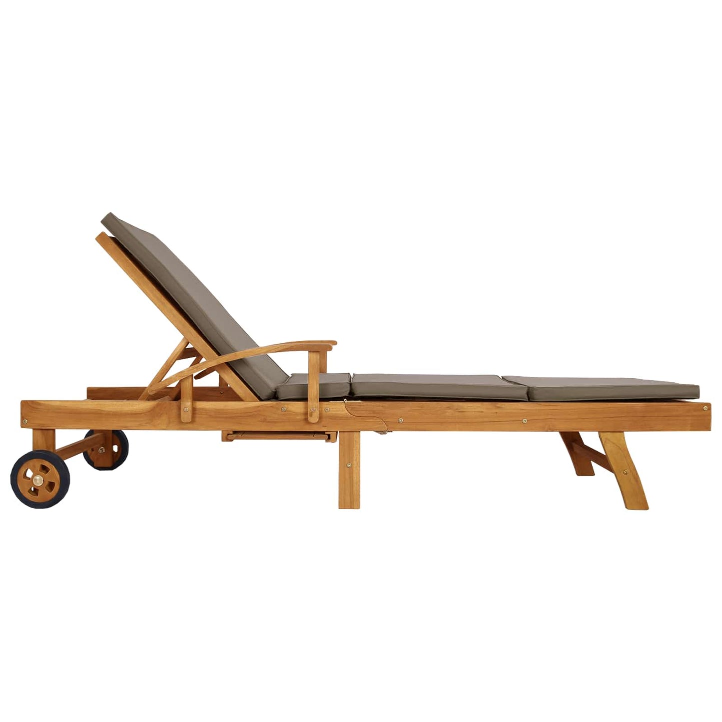 Solstol med Pute 100% Polyester Solid-Teak