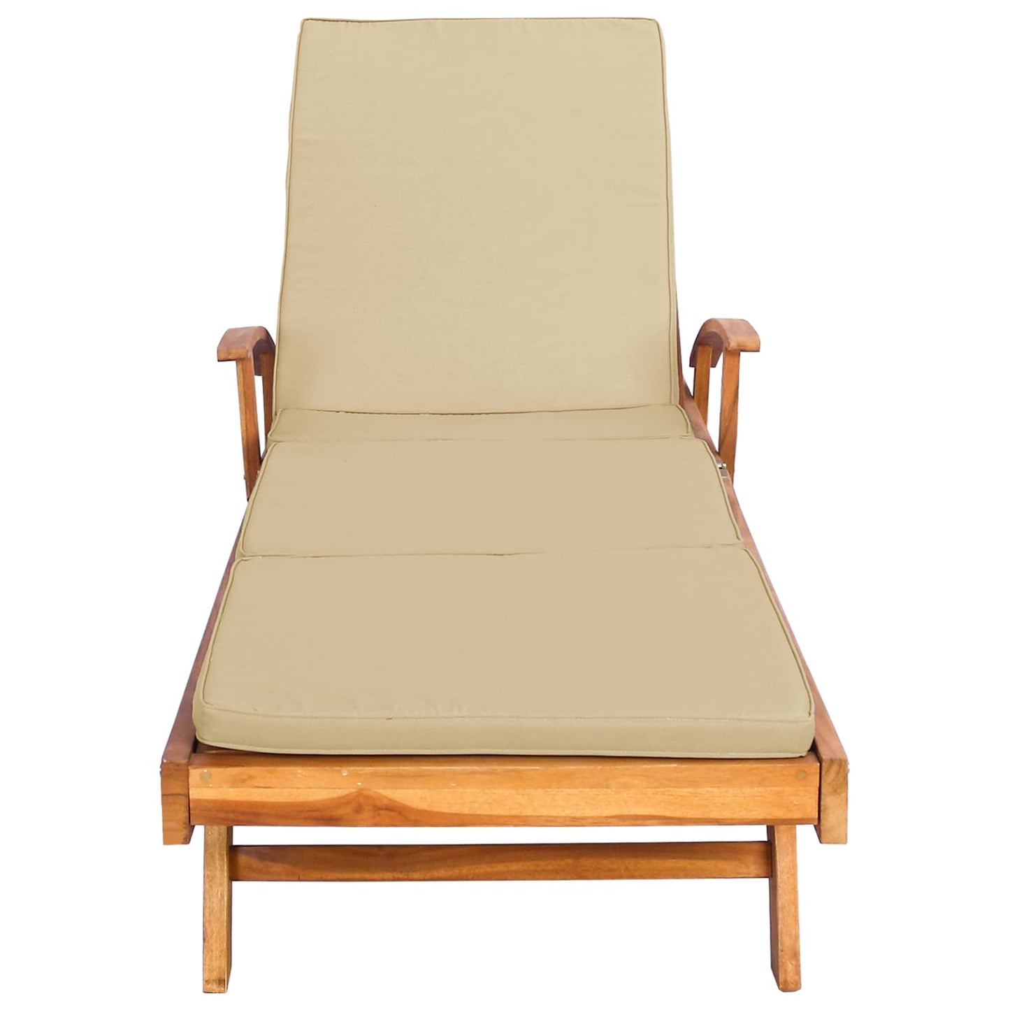 Solstol med Pute 100% Polyester Solid-Teak