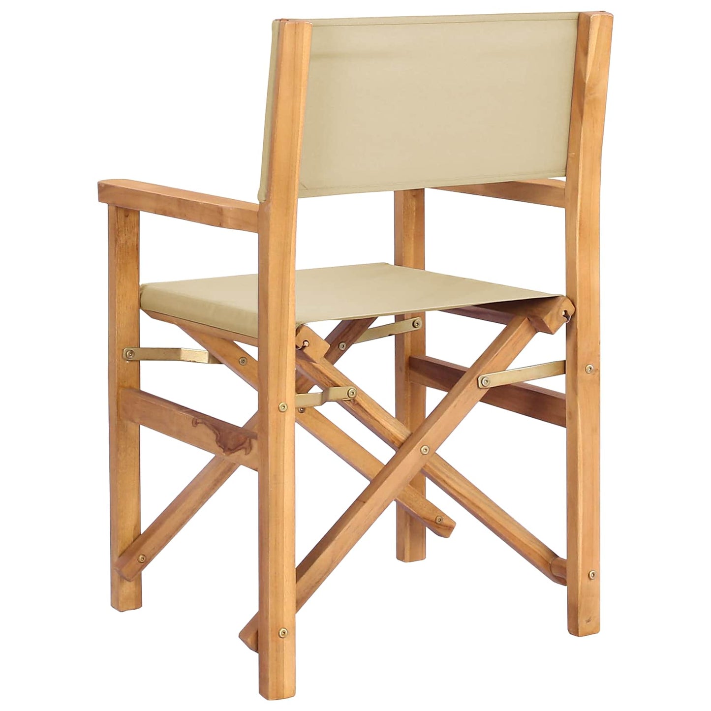 Stol med ryggstøtte Brun og Beige Massivt Teaktre