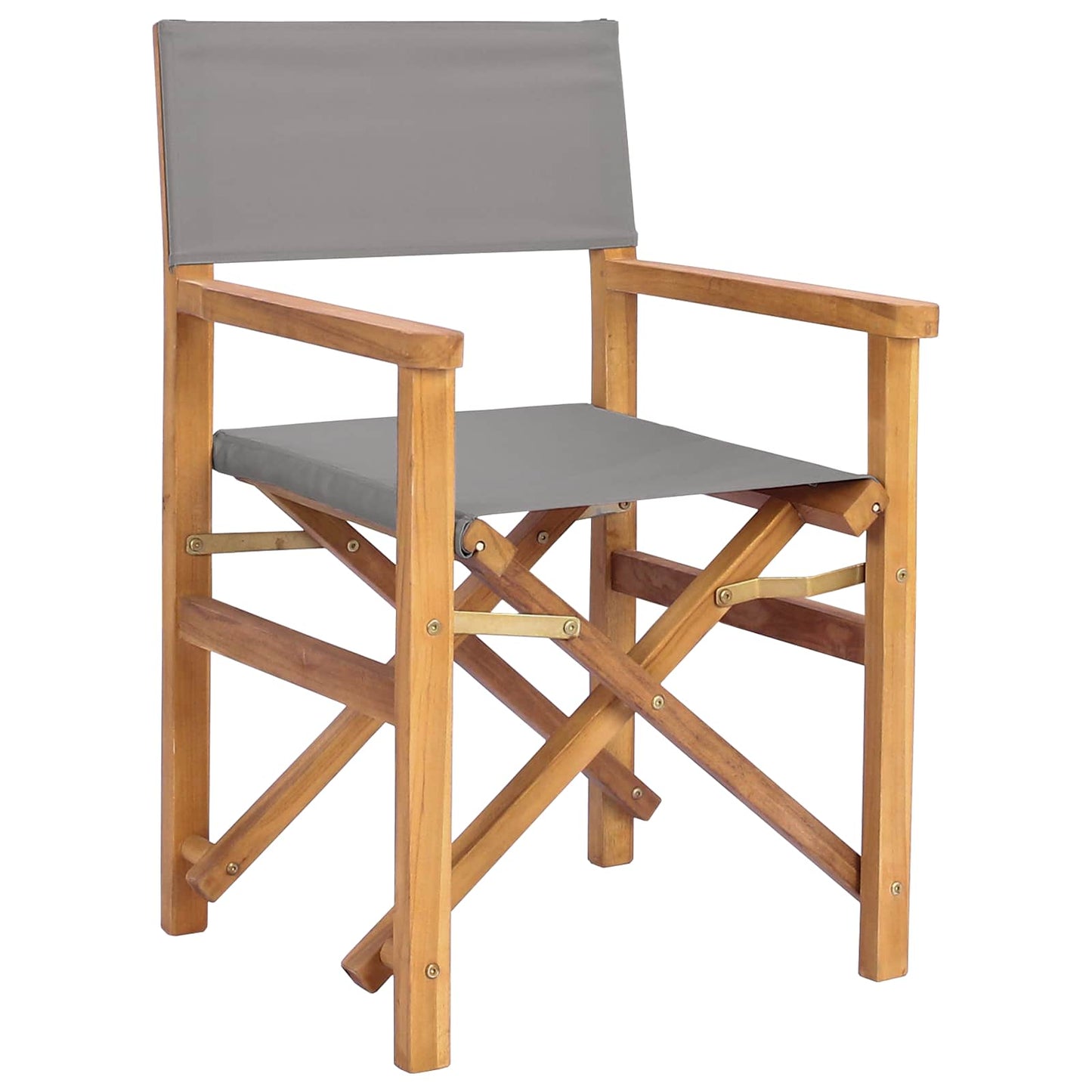 Spisestuestol Brun og lysegrå 56 x 54 x 87 cm Massivt Teaktre