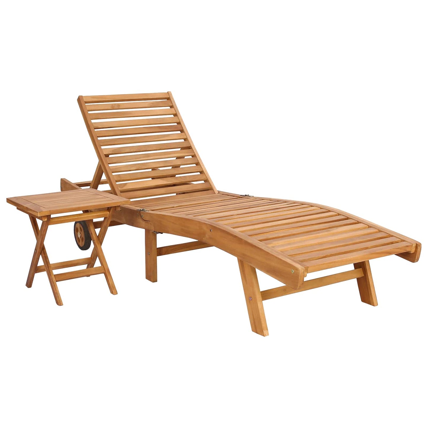 Solstol 2 pcs Brun Massivt Teaktre