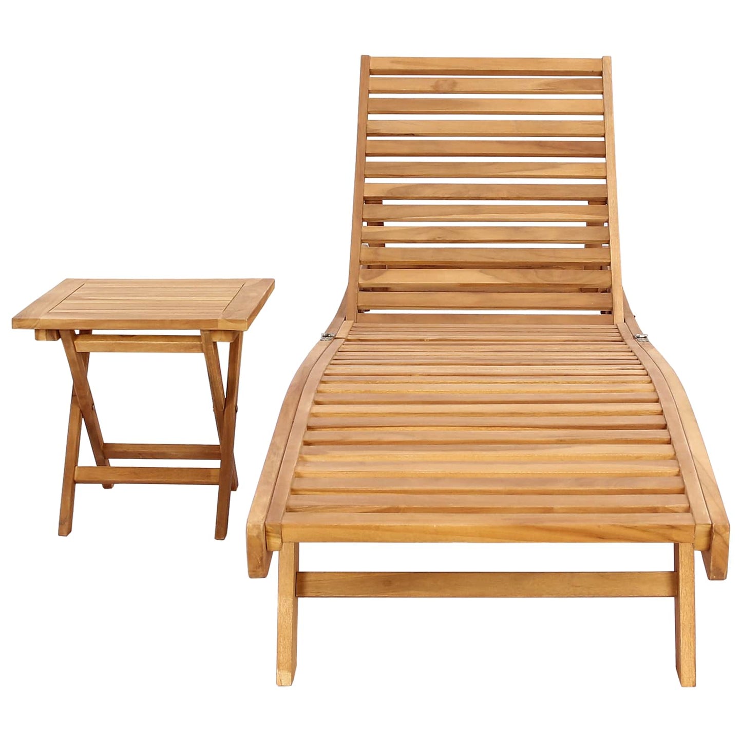 Solstol 2 pcs Brun Massivt Teaktre