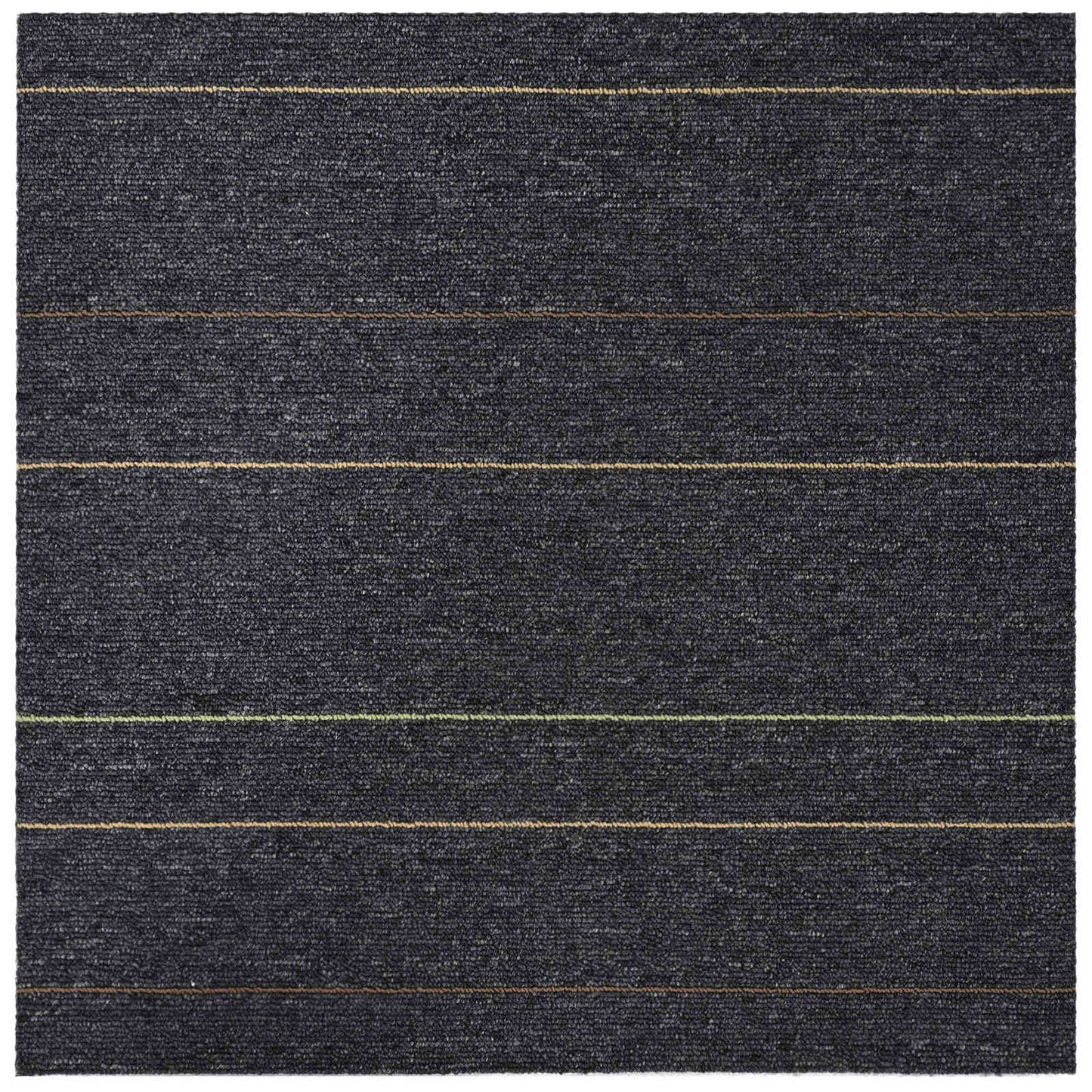 Teppeflis Mørkegrå med striper 50 x 50 cm 36 pcs PP og Bitumen