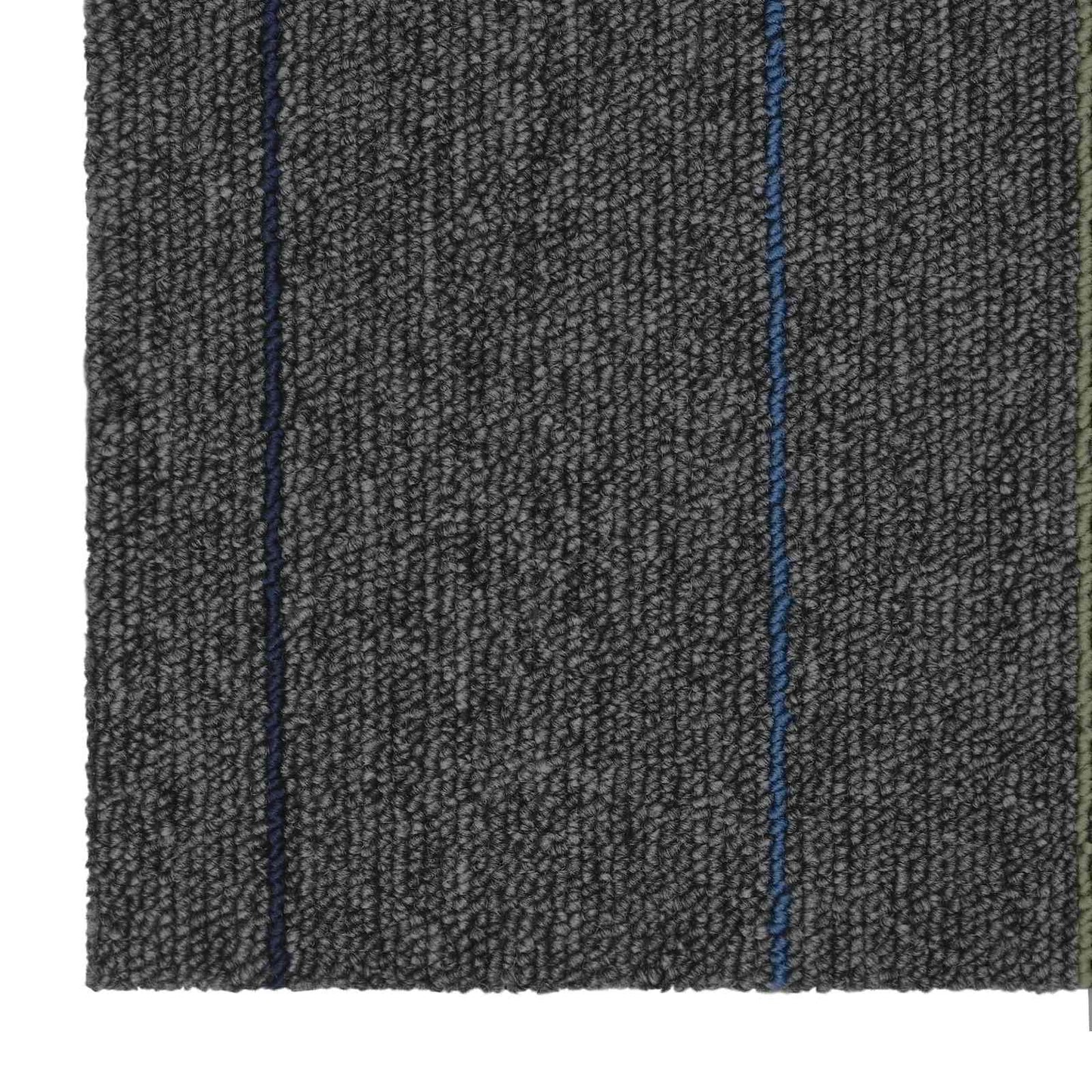 Teppeflis Medium Grå med Striper 50 x 50 cm 4 pcs PP og Bitumen