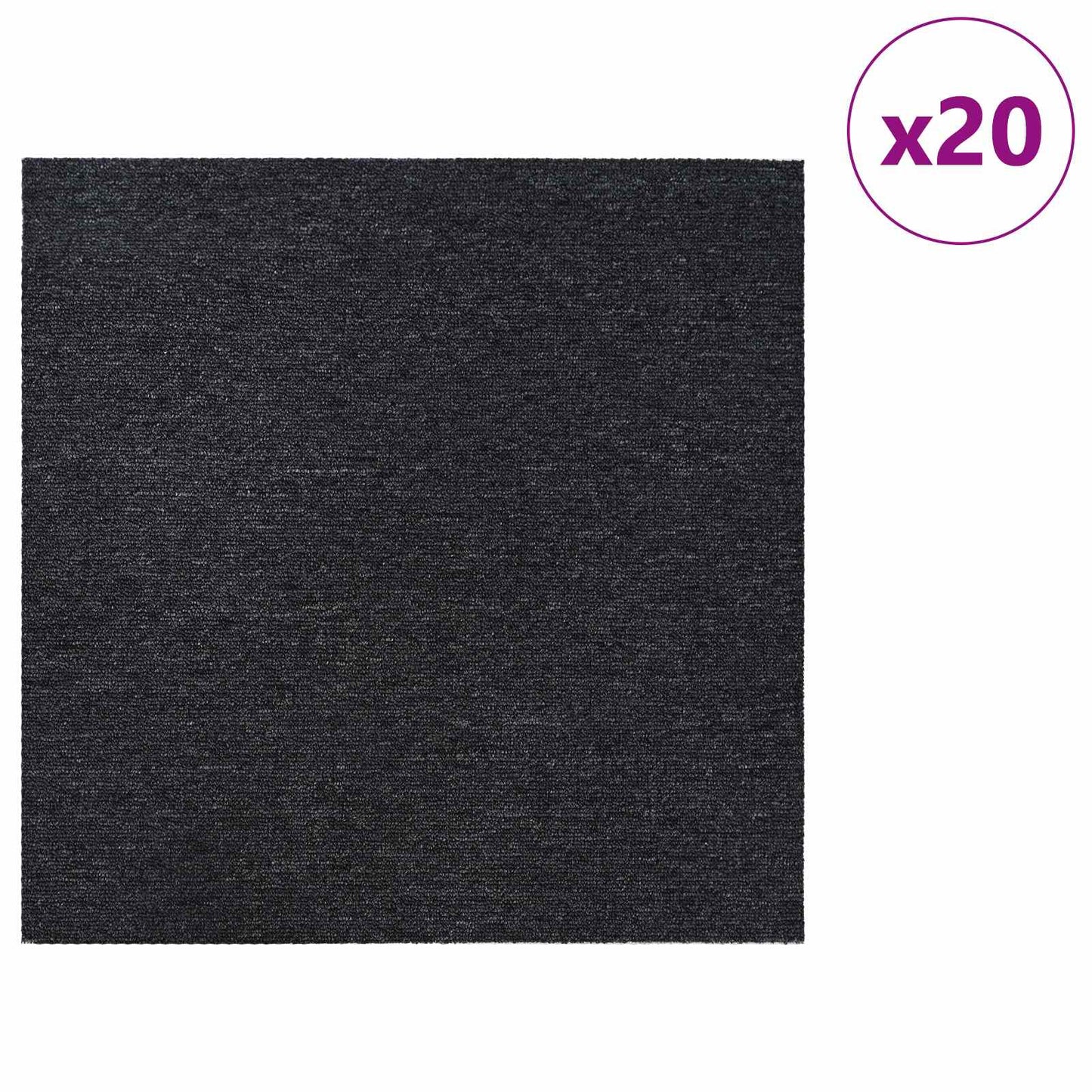 Teppeflis Mørkegrå 50 x 50 cm 20 pcs PP og Bitumen