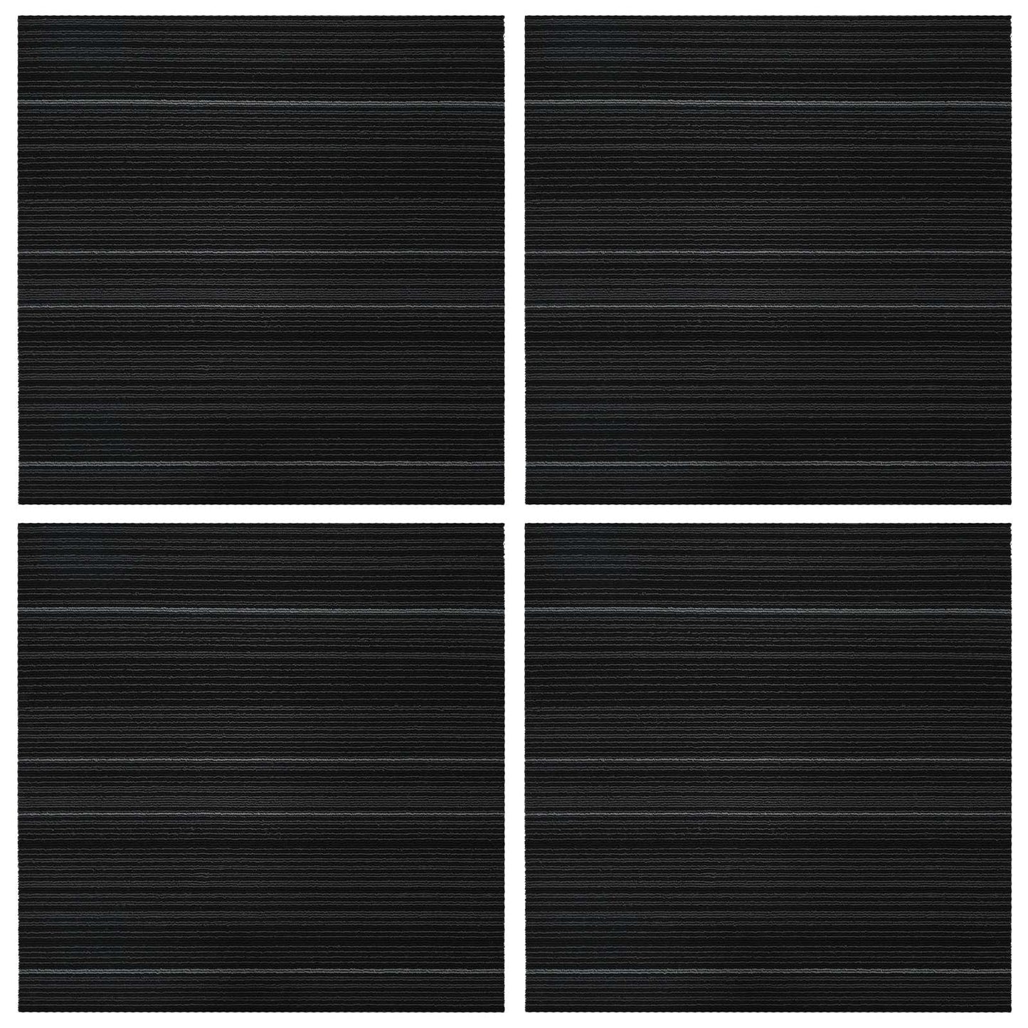 Teppeflis Stripete Mørkegrå 50 x 50 cm 4 pcs PP og Bitumen