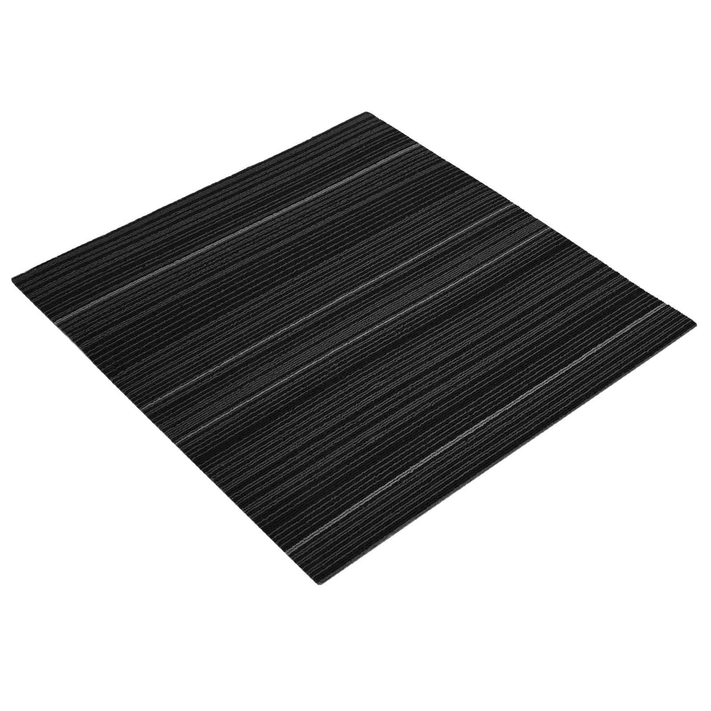 Teppeflis Stripete Mørkegrå 50 x 50 cm 36 pcs PP og Bitumen