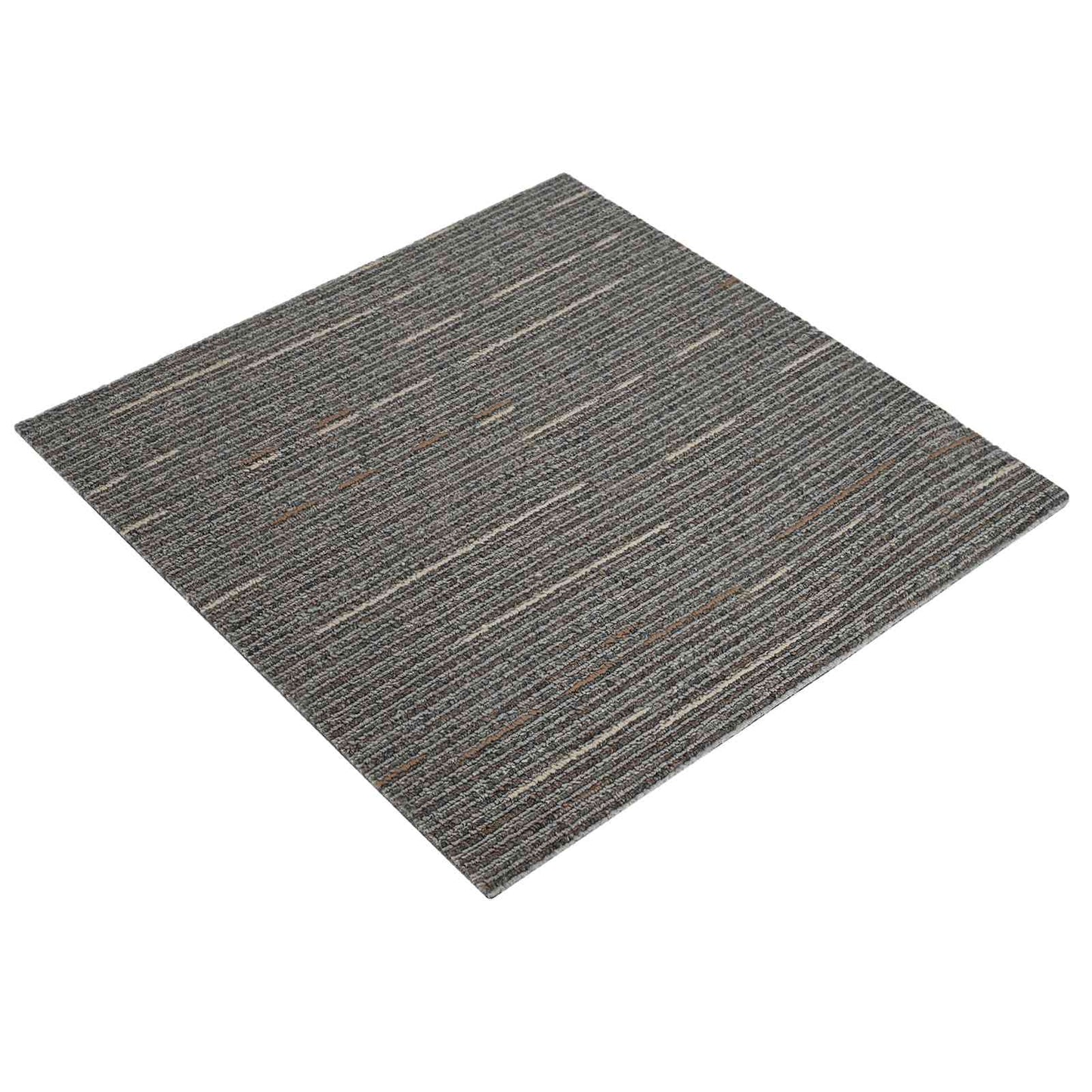 Teppeflis Stripete Mørk Brun 50 x 50 cm 20 pcs PP og Bitumen