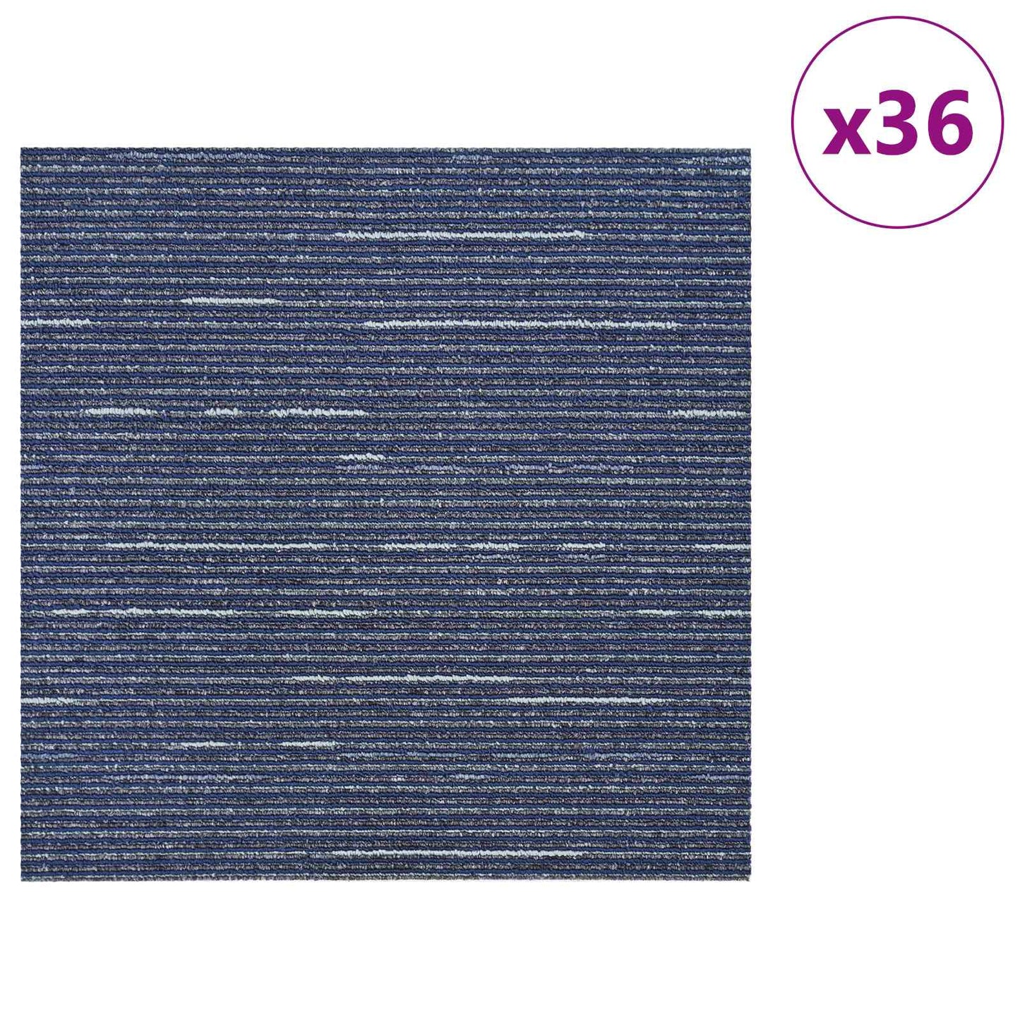Teppeflis Stripete Blå 50 x 50 cm 36 pcs PP og Bitumen