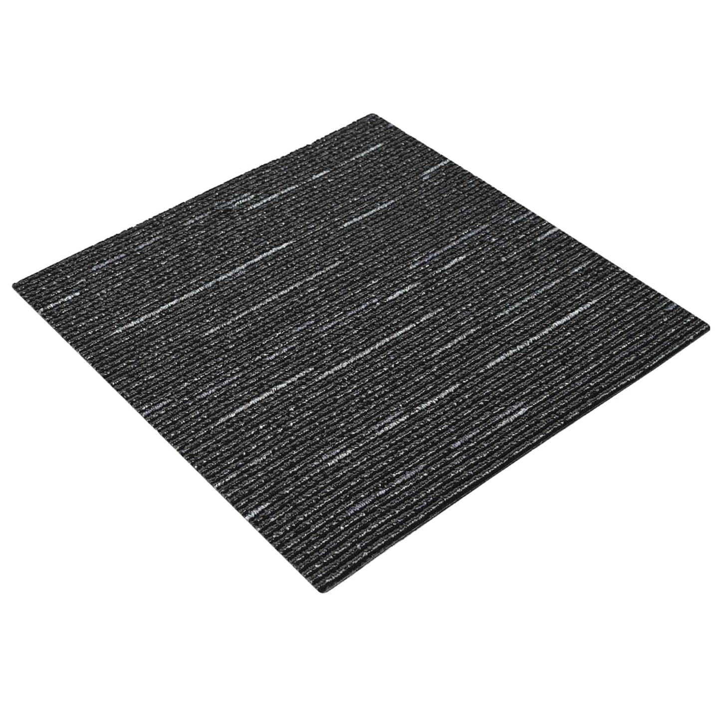 Teppeflis Stripete Svart 50 x 50 cm 4 pcs PP og Bitumen