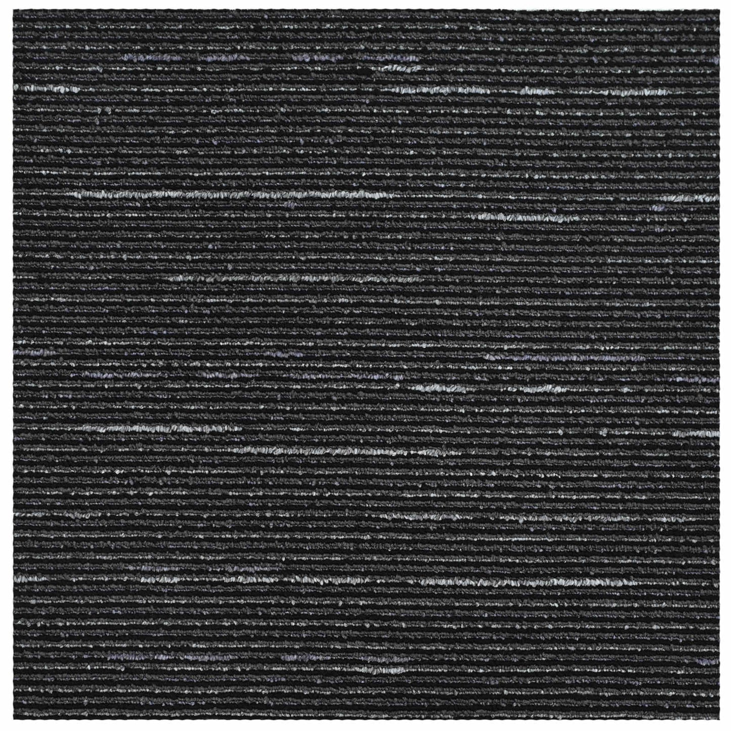 Teppeflis Stripete Svart 50 x 50 cm 20 pcs PP og Bitumen