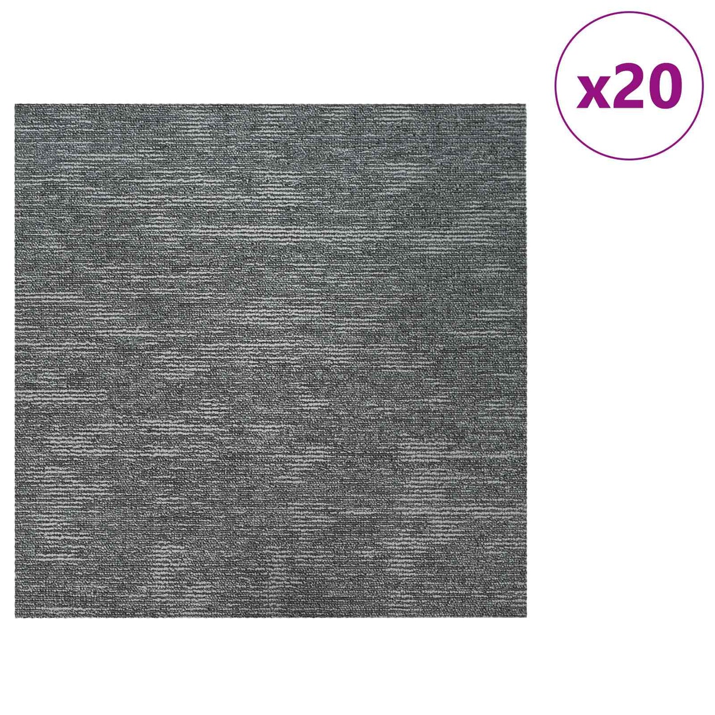 Teppeflis Stein Grå 50 x 50 cm 20 pcs PP og Bitumen