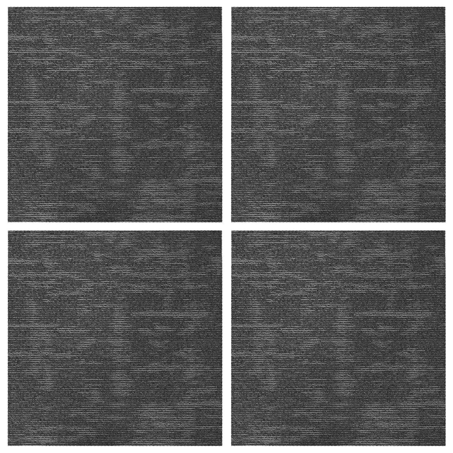 Teppeflis Kullgrå 50 x 50 cm 4 pcs PP og Bitumen