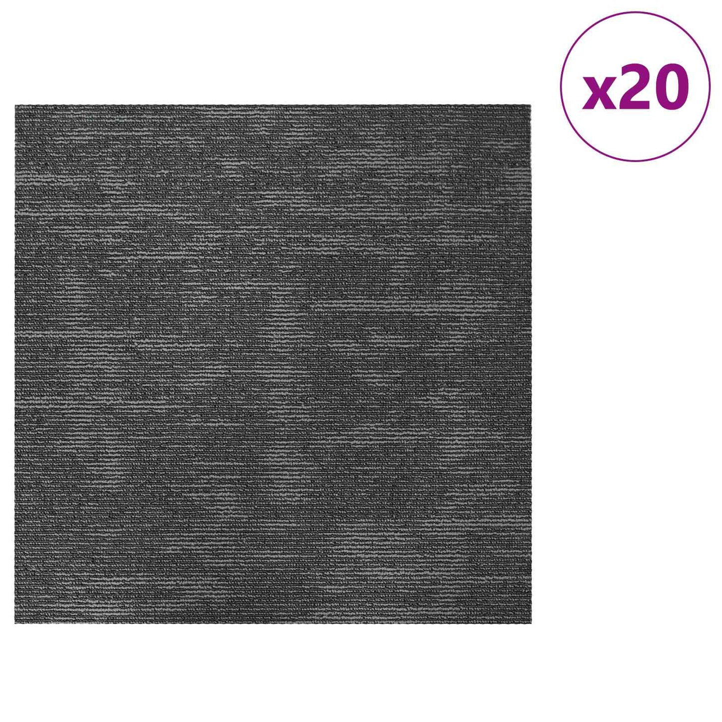 Teppeflis Kullgrå 50 x 50 cm 20 pcs PP og Bitumen