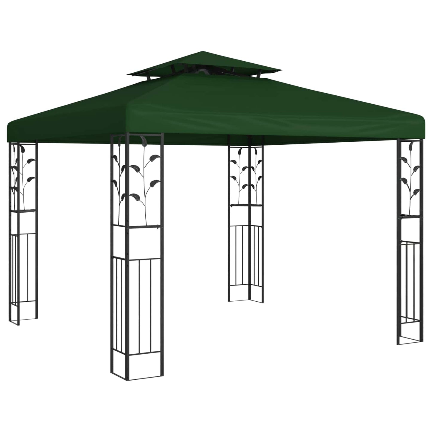 Paviljong 3 x 3 x 2,68 m Grønn Polyester og stål
