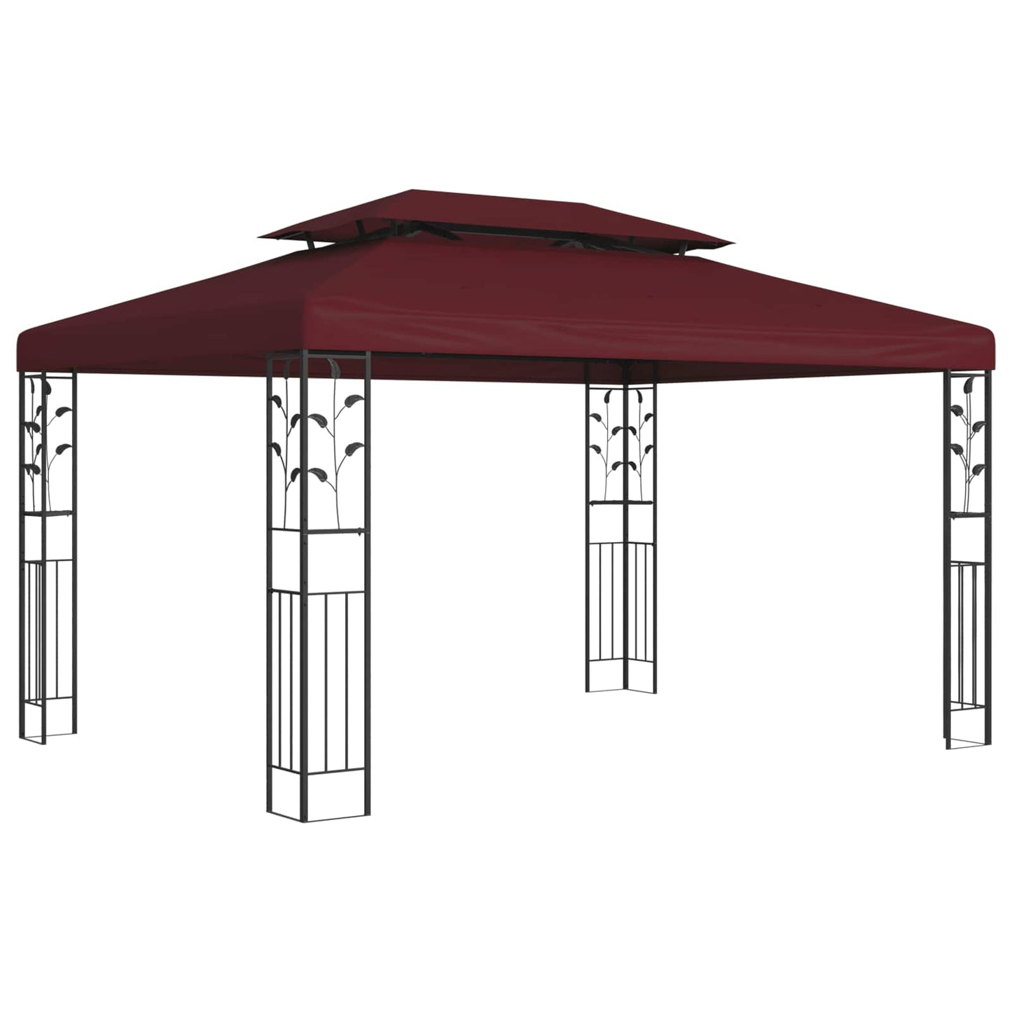 Paviljong 3,97 x 2,96 x 2,68 m Vinrød Polyester og stål
